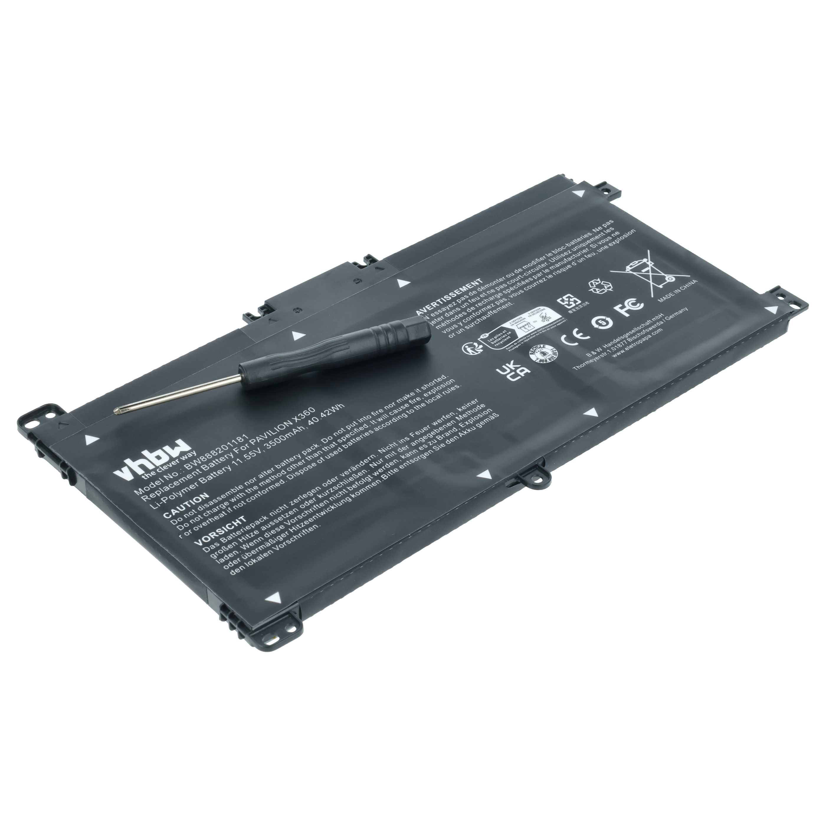 Akumulator do laptopa zamiennik HP 916366-421, 916811-855, BK03XL, HSTNN-LB7S - 3500 mAh 11,55 V LiPo, czarny
