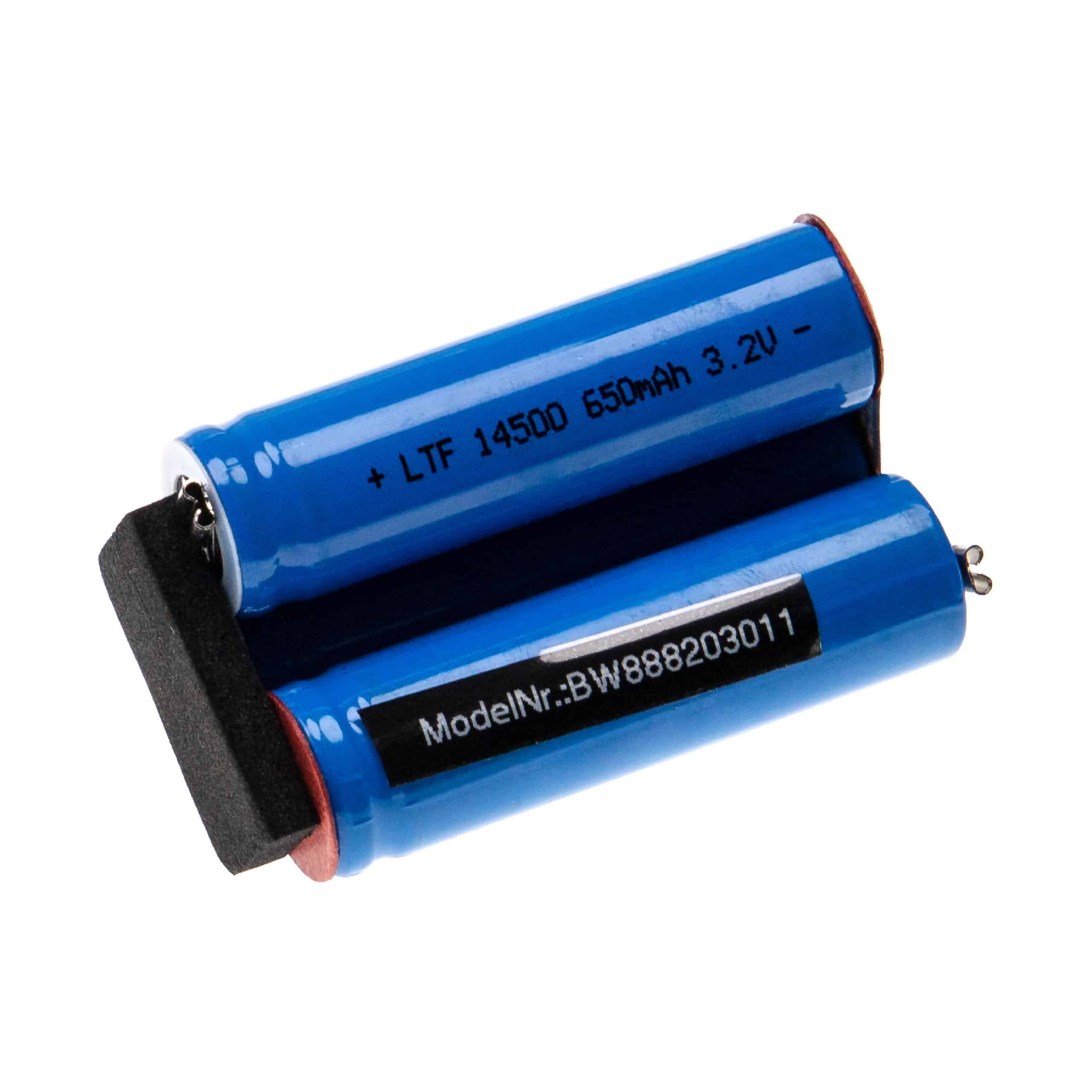 Batterie remplace Moser 1871-0071 pour tondeuse à cheveux - 1800mAh 3,2V Li-ion
