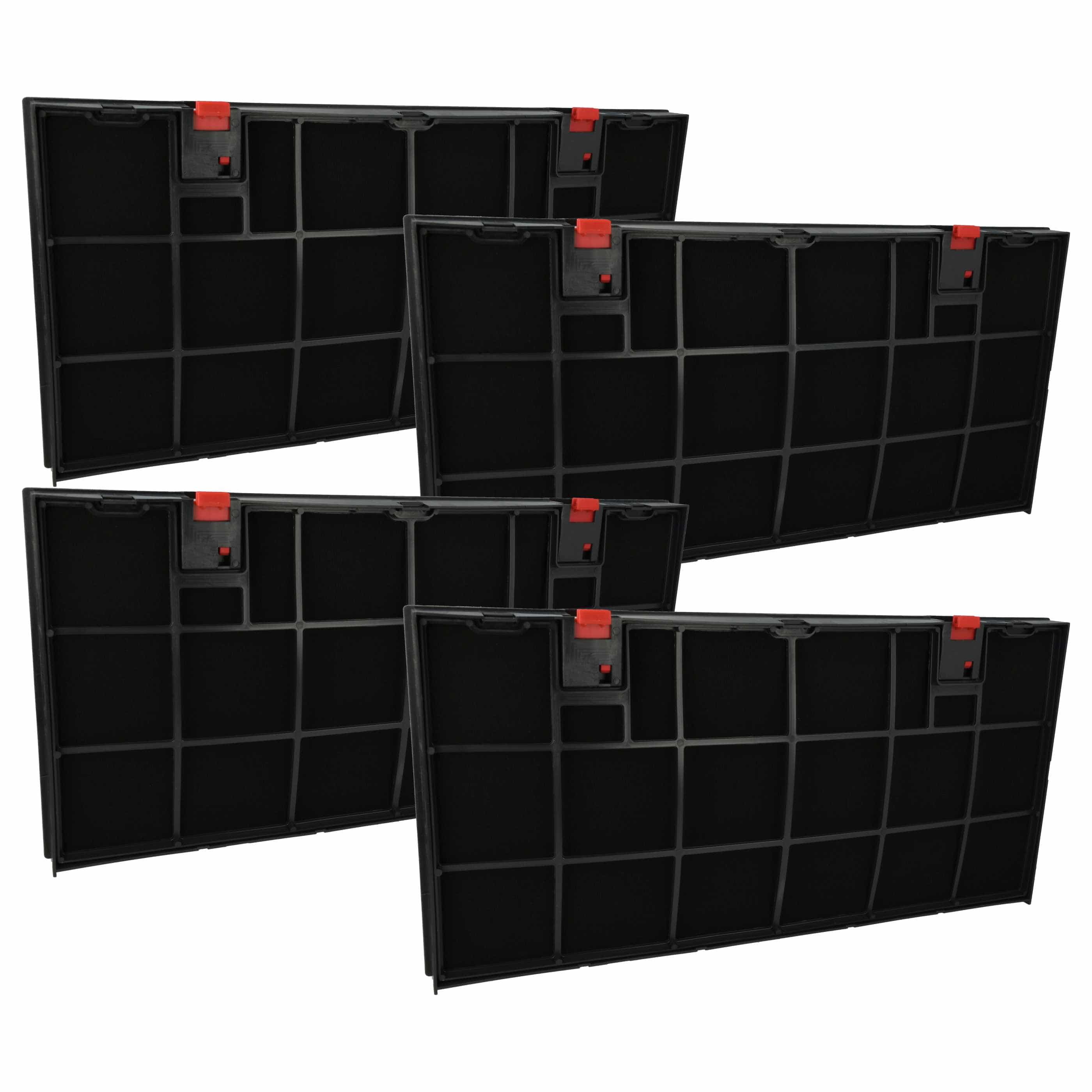4x Filtres à charbon actif remplace AEG 1250221363005, 0243271009, 4006121521 pour hotte Bauknecht