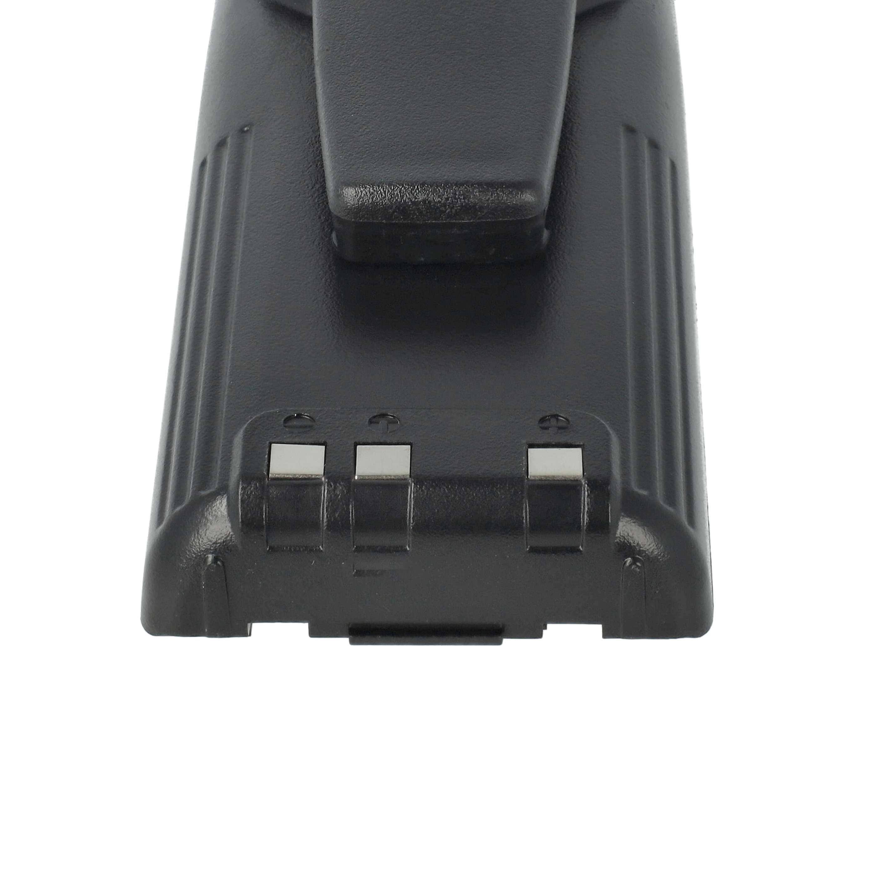 Radio 2x Battery replaces Icom BP-210N, BP-211, BP-210, BP-209N, BP-209 - 1650 mAh 7.2 V NiMH + Belt Clip