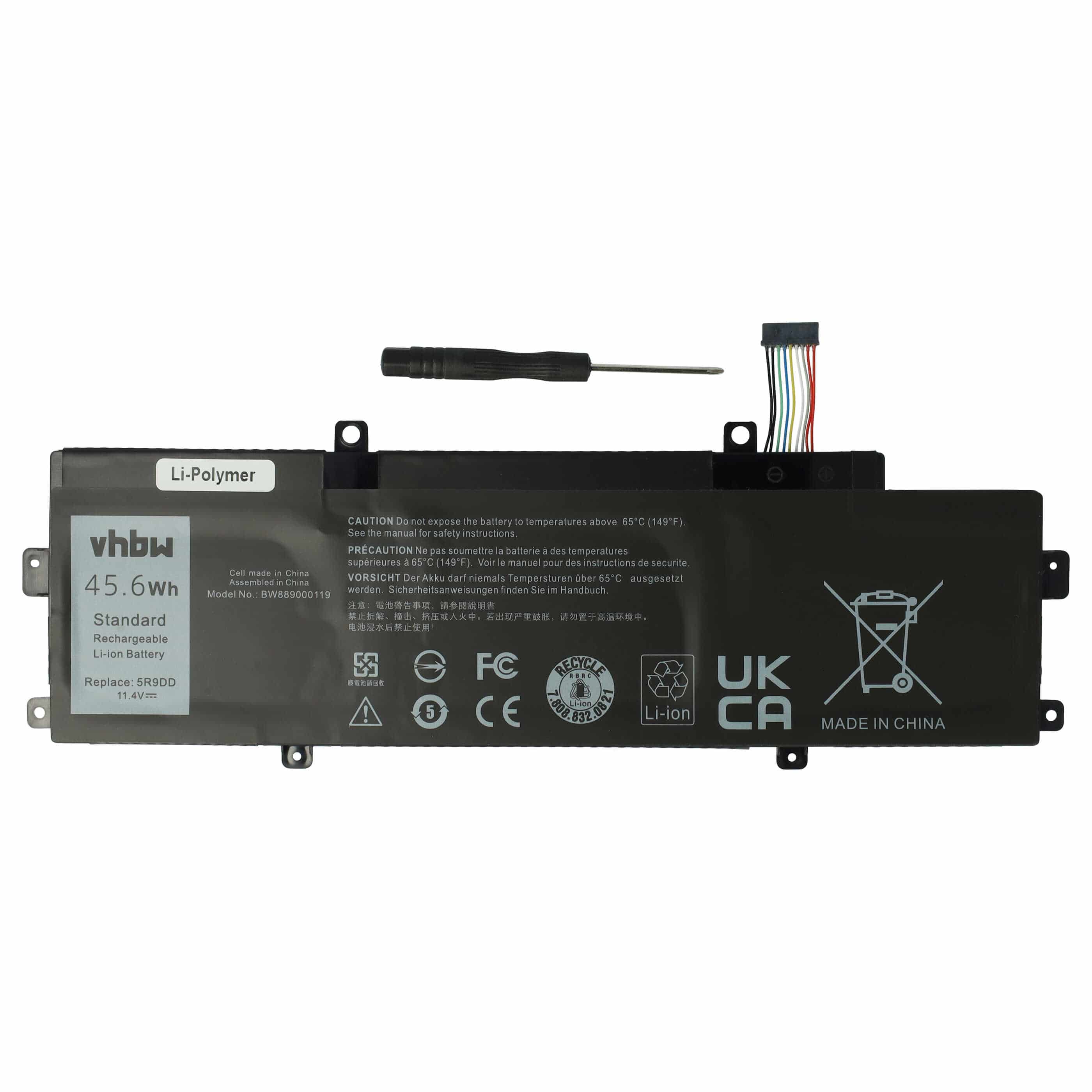 Akumulator do laptopa zamiennik Dell 5R9DD, 0KTCCN, KTCCN, E225846, 05R9DD, XKPD0, P22T - 4000 mAh 11,4 V LiPo