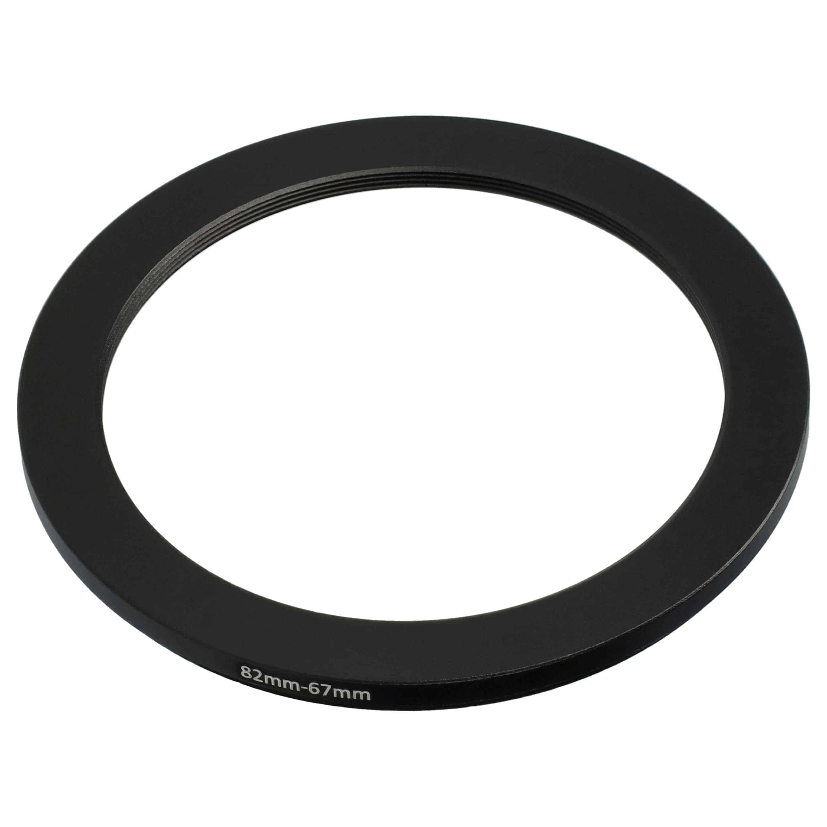 Anillo adaptador Step Down de 82 mm a 67 mm para objetivo de la cámara - Adaptador de filtro, metal, negro
