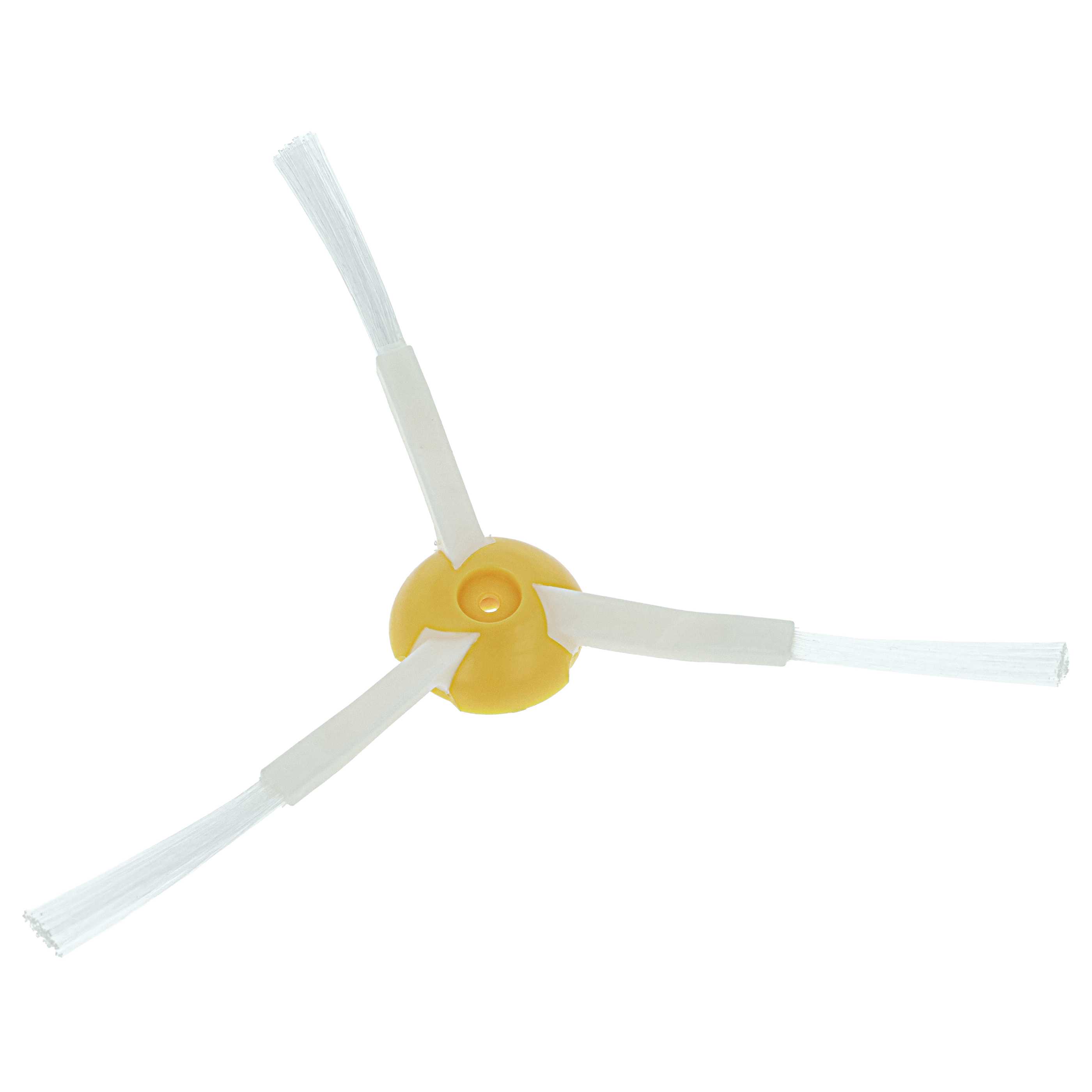 3x Side Brush suitable for iRobot Roomba 866, 876, 900, 960 Robot Vacuum Cleaner - 3-armed, white, yellow