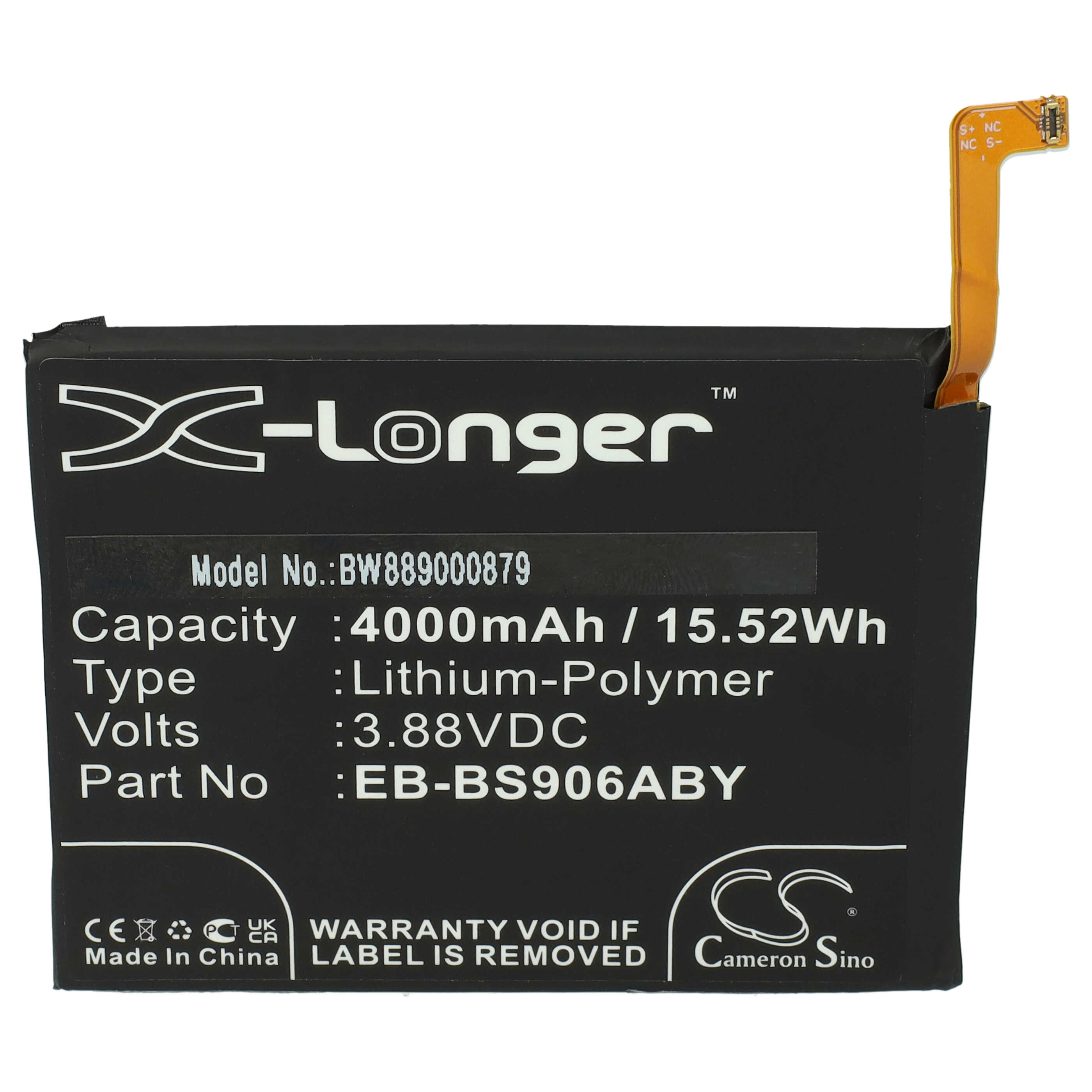 Batteria sostituisce Samsung EB-BS906ABY, GH82-27502A per cellulare Samsung - 4000mAh 3,88V Li-Poly