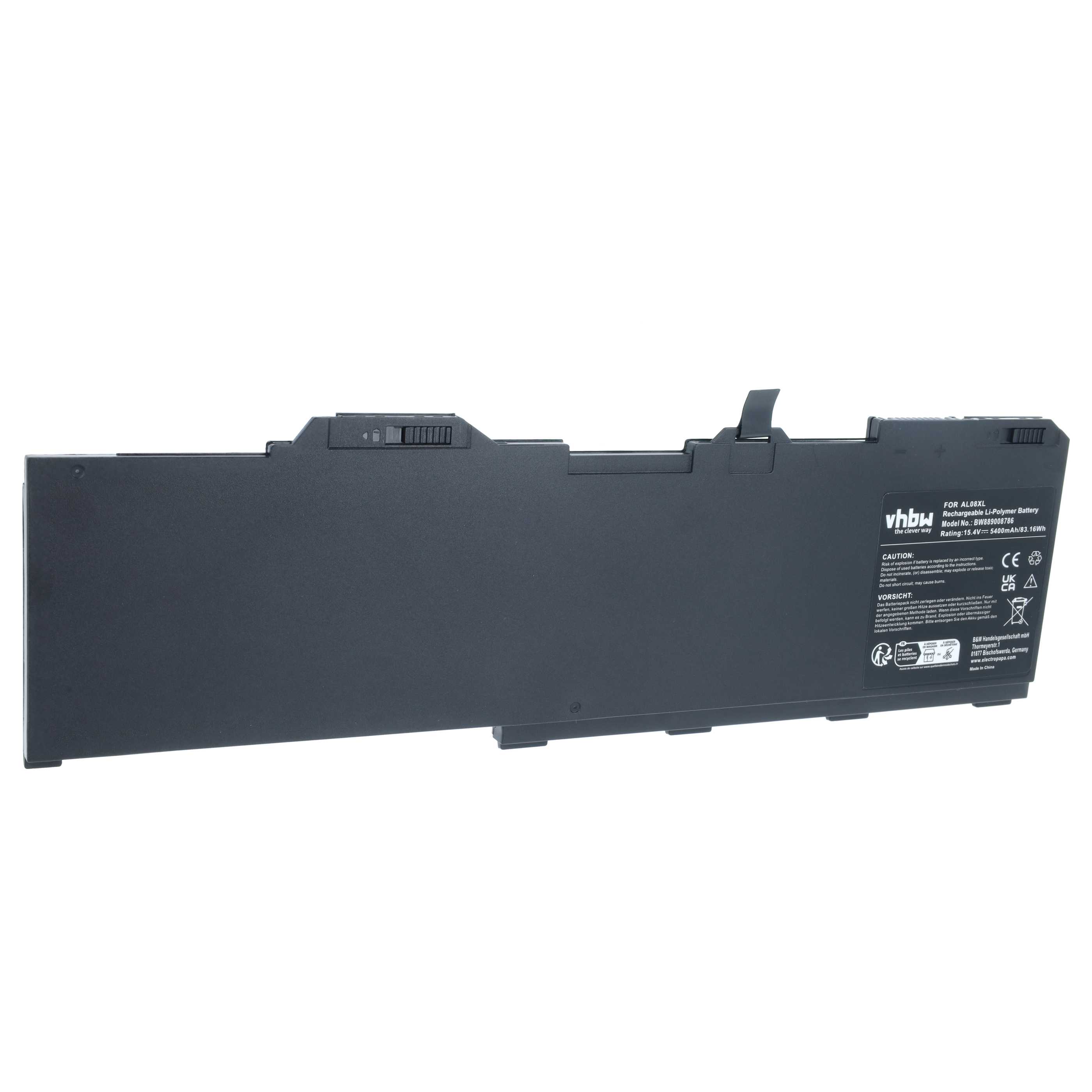 Notebook-Akku als Ersatz für HP AL08XL, HSTNN-OB1S, AL08094XL, L86155-AC1 für HP - 5400mAh 15,4V Li-Polymer