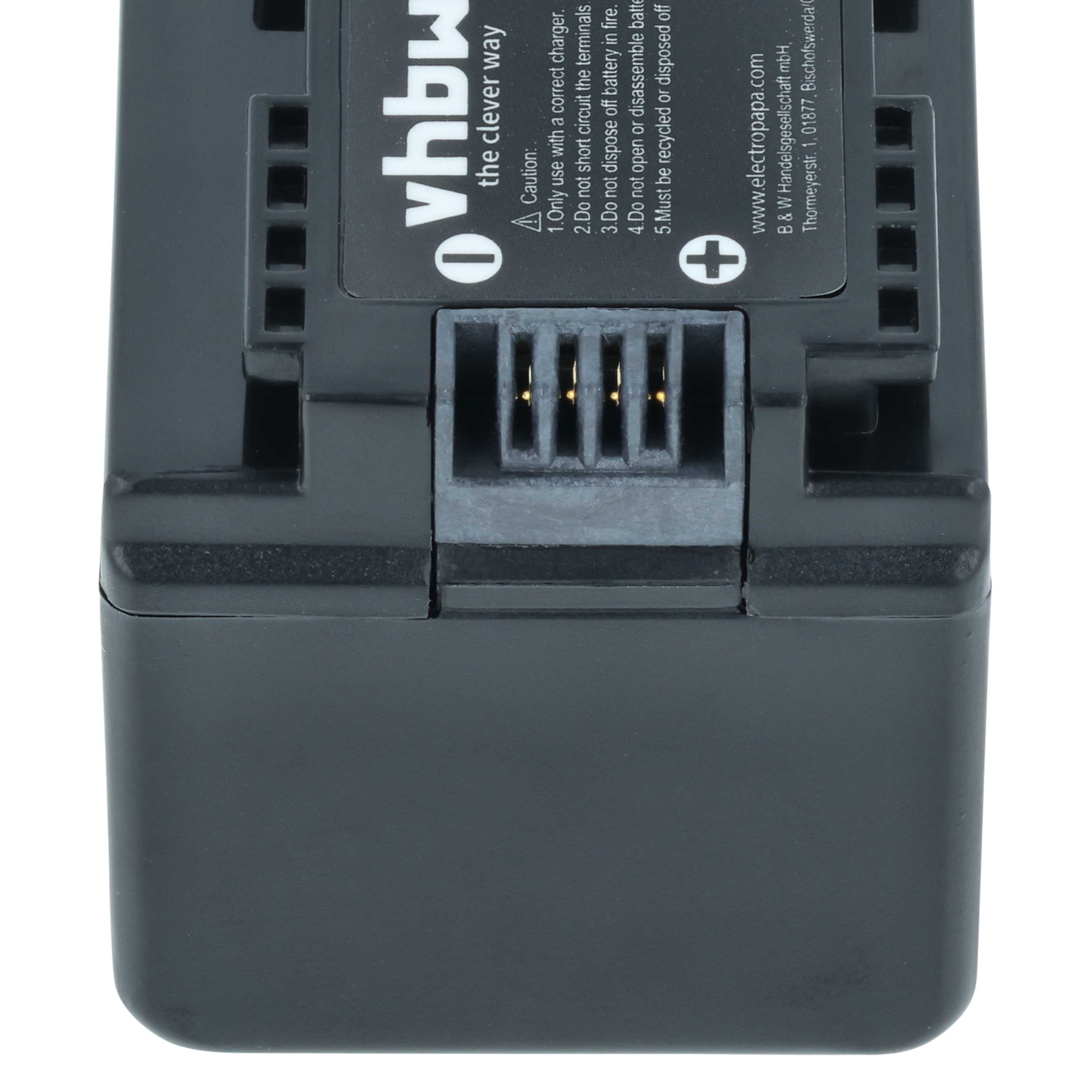 Batteria per videocamera sostituisce Canon BP-727 - 2400mAh 3,6V Li-Ion con infochip