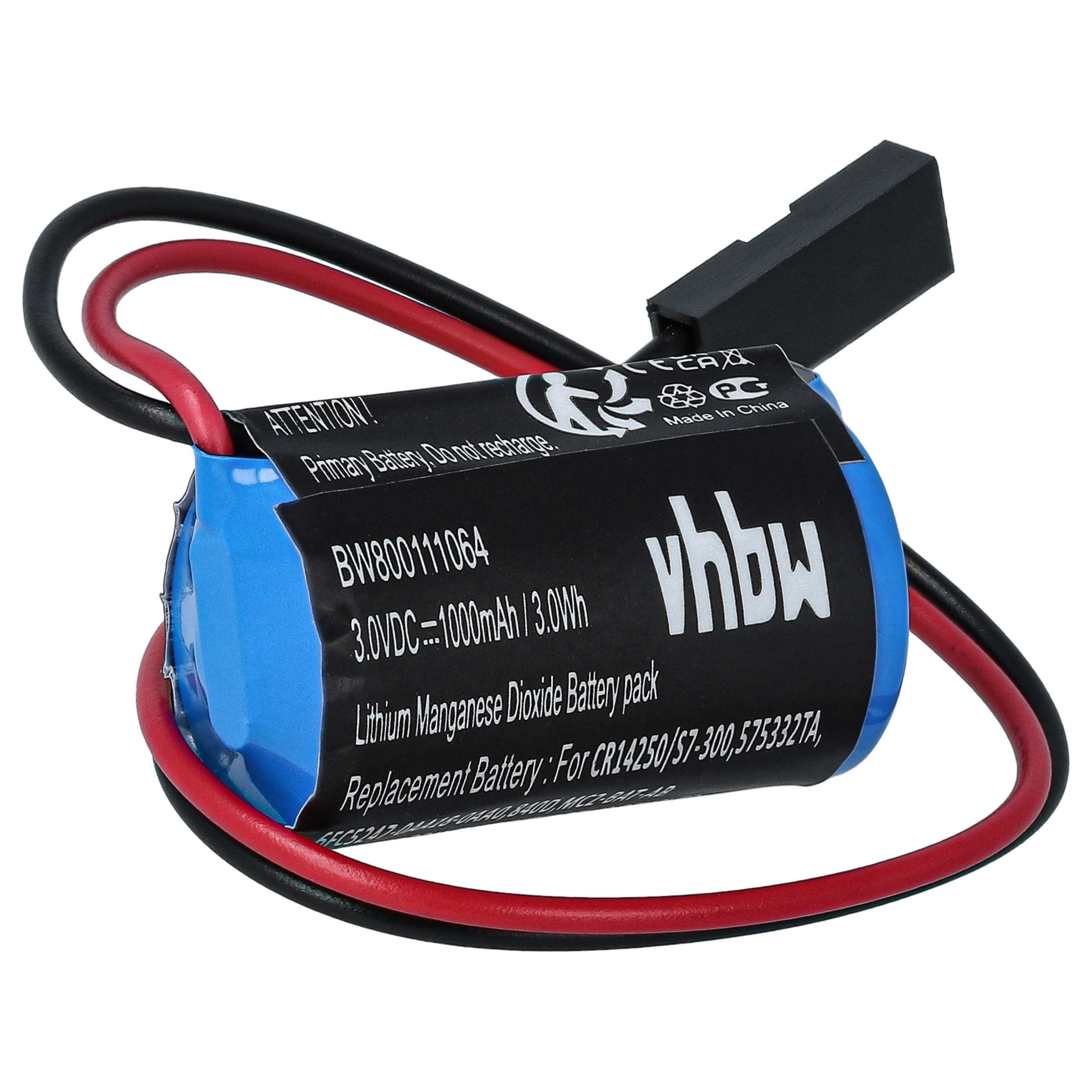 Steuereinheit-Batterie als Ersatz für Siemens 575332TA, 146881, 575332 TA, 575332, 143467 - 900mAh 3V Li-MnO2