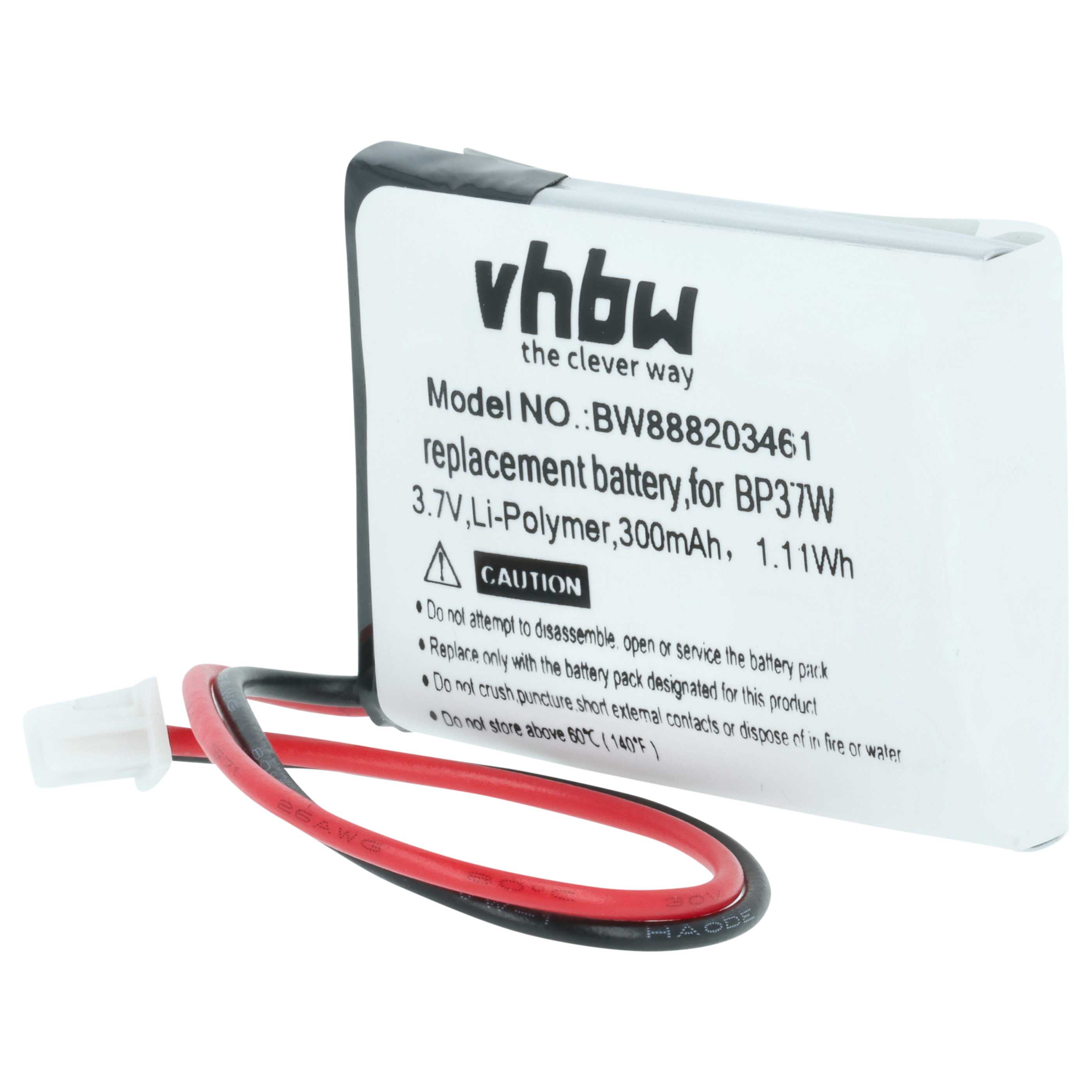 Batteria collare per collare per cani sostituisce Dogtra 892020, AE502025P, BP37P3303P - 300mAh 3,7V Li-Poly