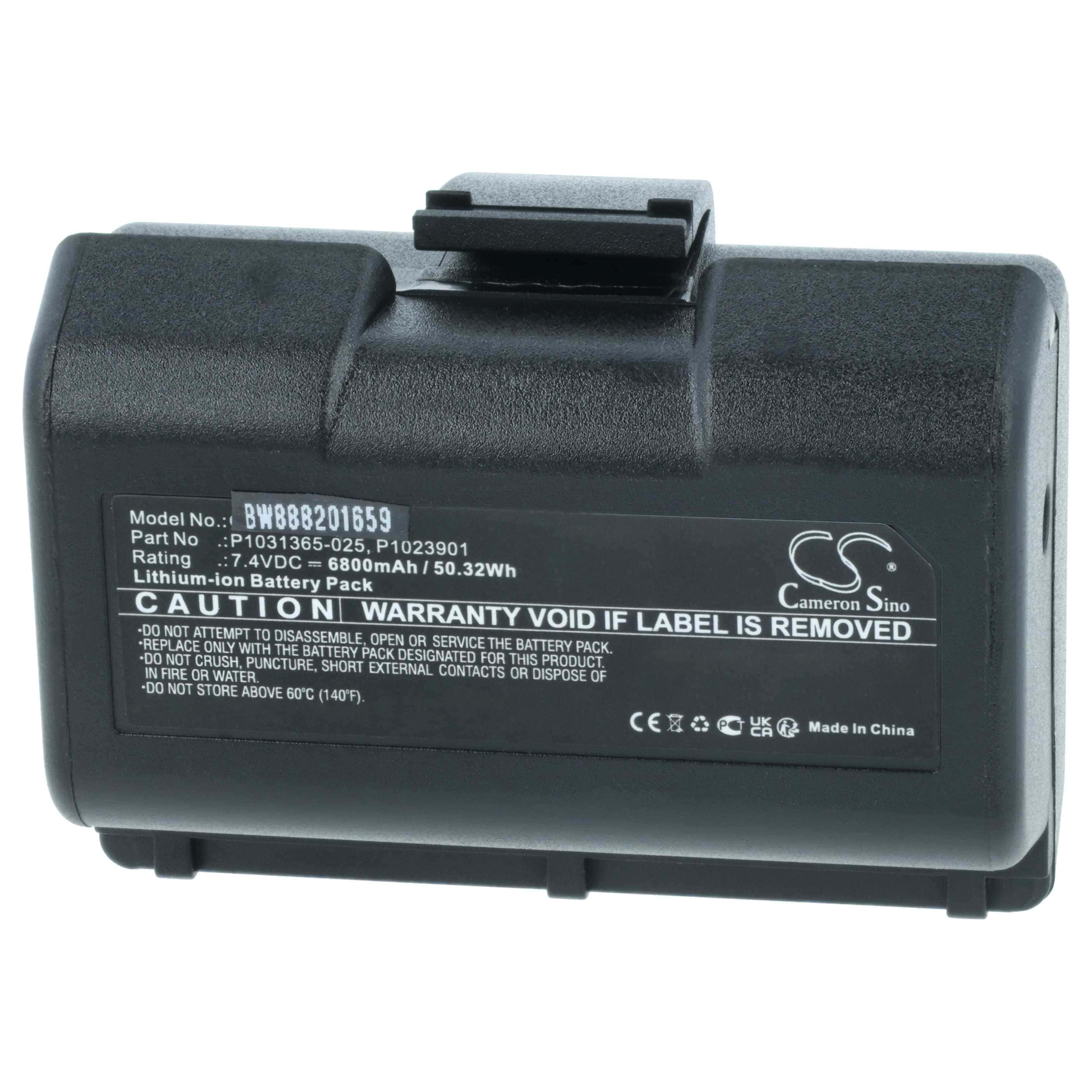 Printer Battery replaces Zebra AT16004, BTRY-MPP-34MA1-01, BTRY-MPP-34MAHC1-01 - 6800 mAh 7.4 V Li-Ion