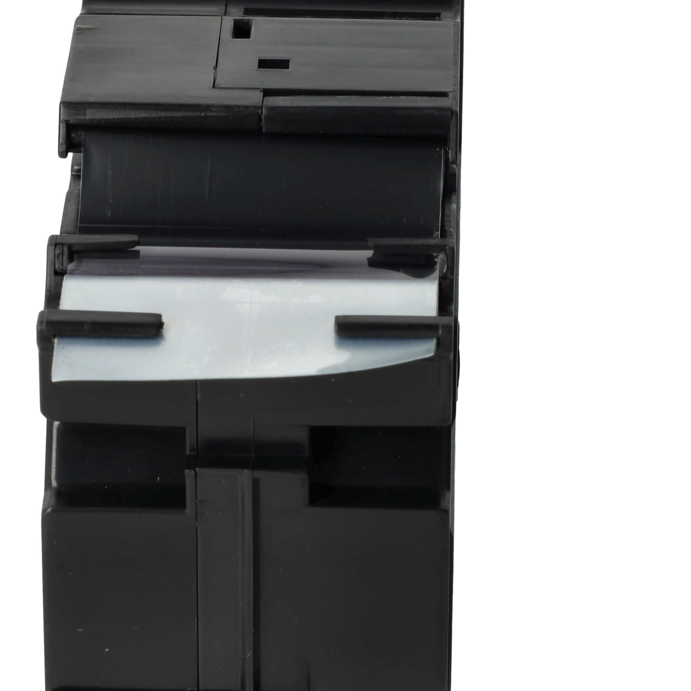 Label Tape replaces Brother AHe-M961, HGE-M961, HGEM961 - 36 mm Black to Matt-Silver