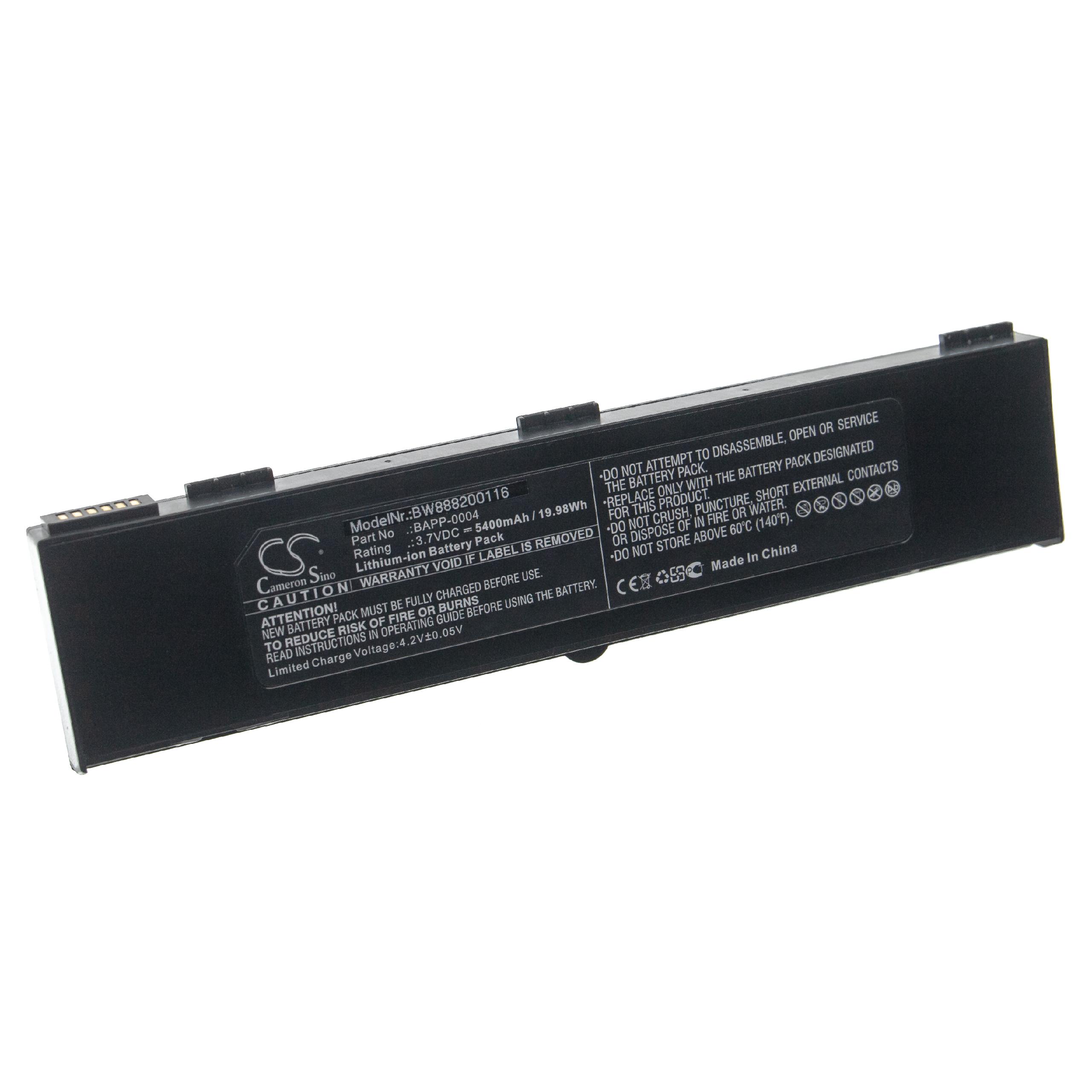 Batterie remplace HumanWare BAPP-0004 pour tablette - 5400mAh 3,7V Li-ion