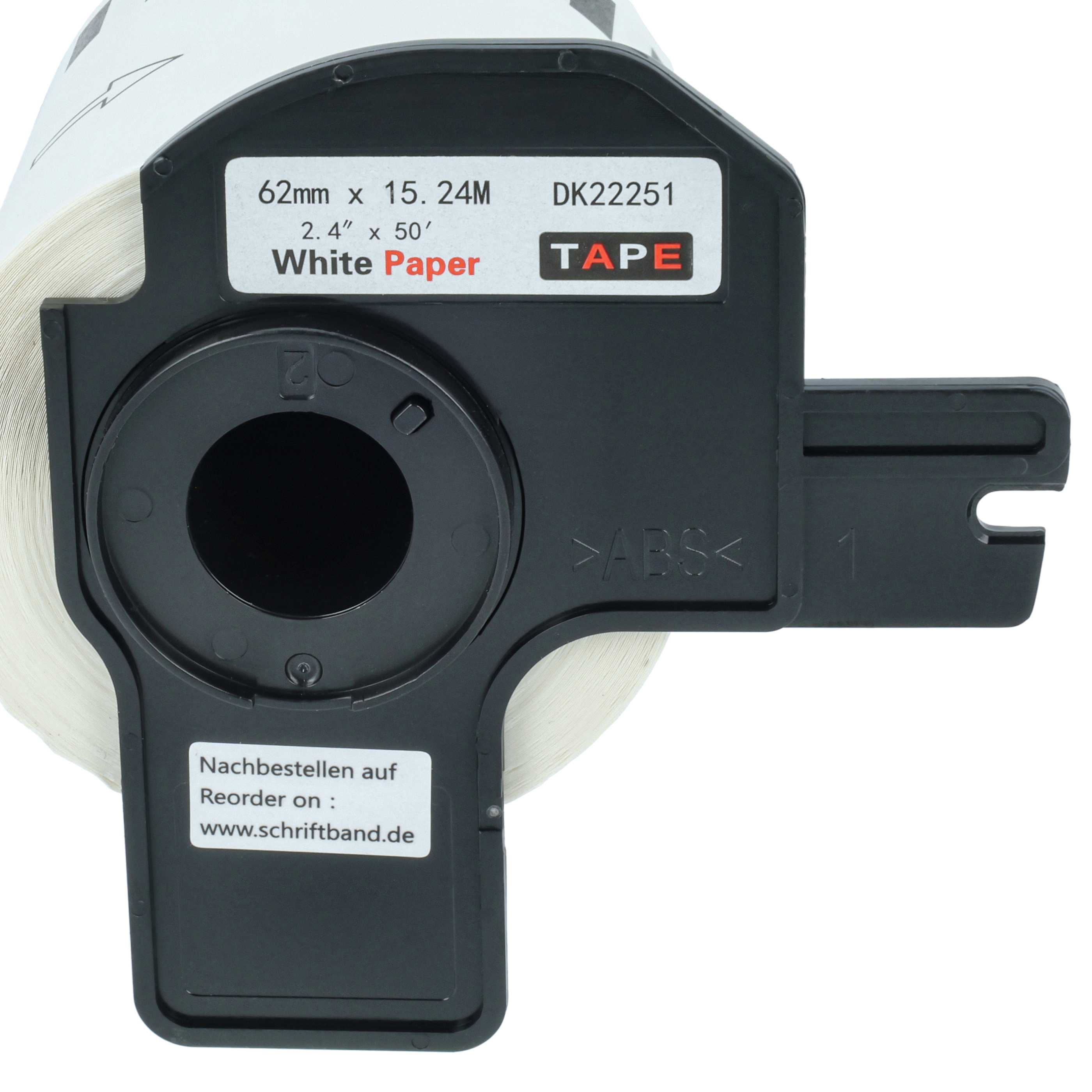 Label Roll replaces Brother DK-22251 Labeller - 62 mm x 15.24 m + Holder