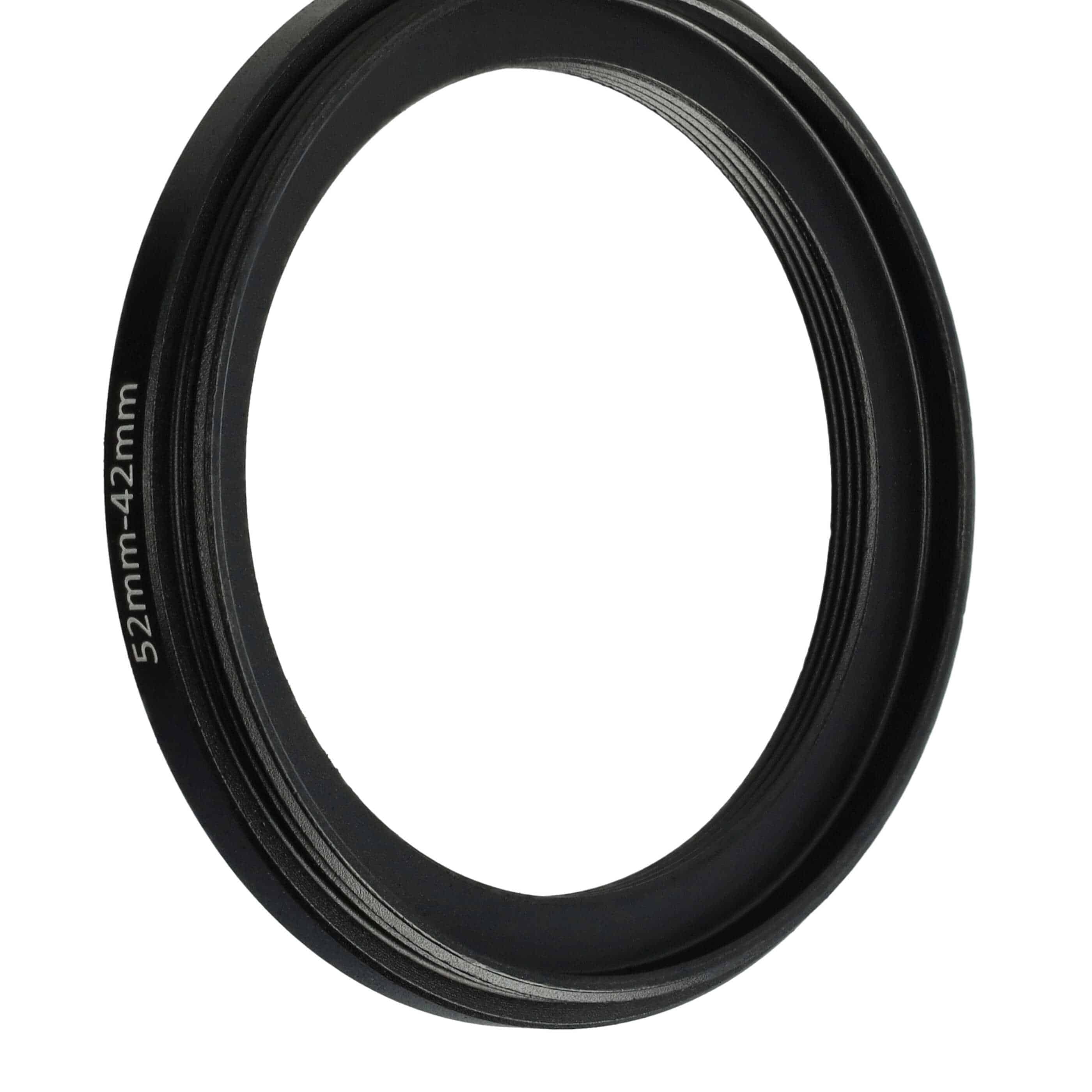 Redukcja filtrowa adapter Step-Down 52 mm - 42 mm pasująca do obiektywu - metal, czarny