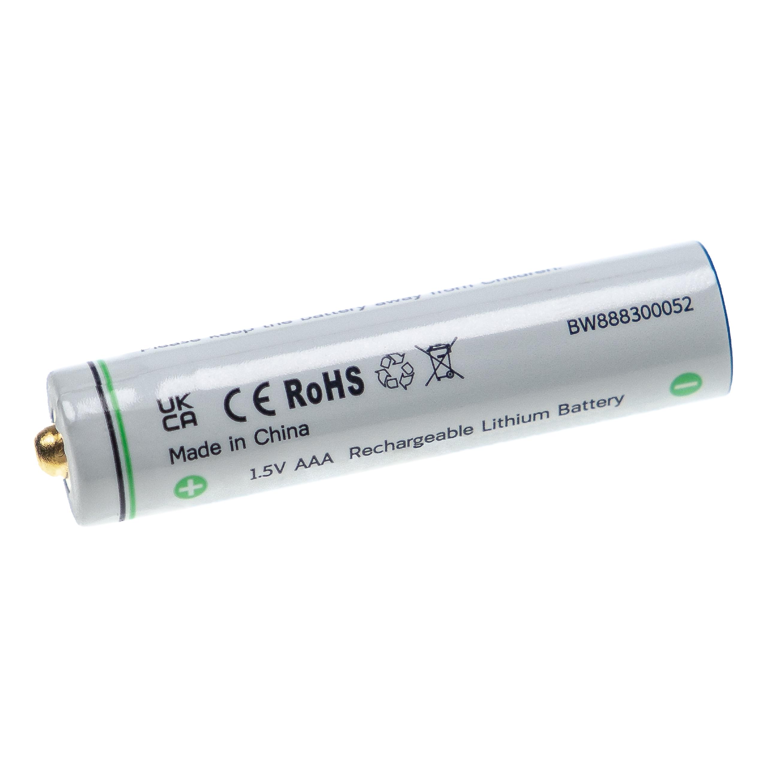 AAA Micro Replacement Battery for Use in Various Devices - 280mAh 1.5V Li-Ion