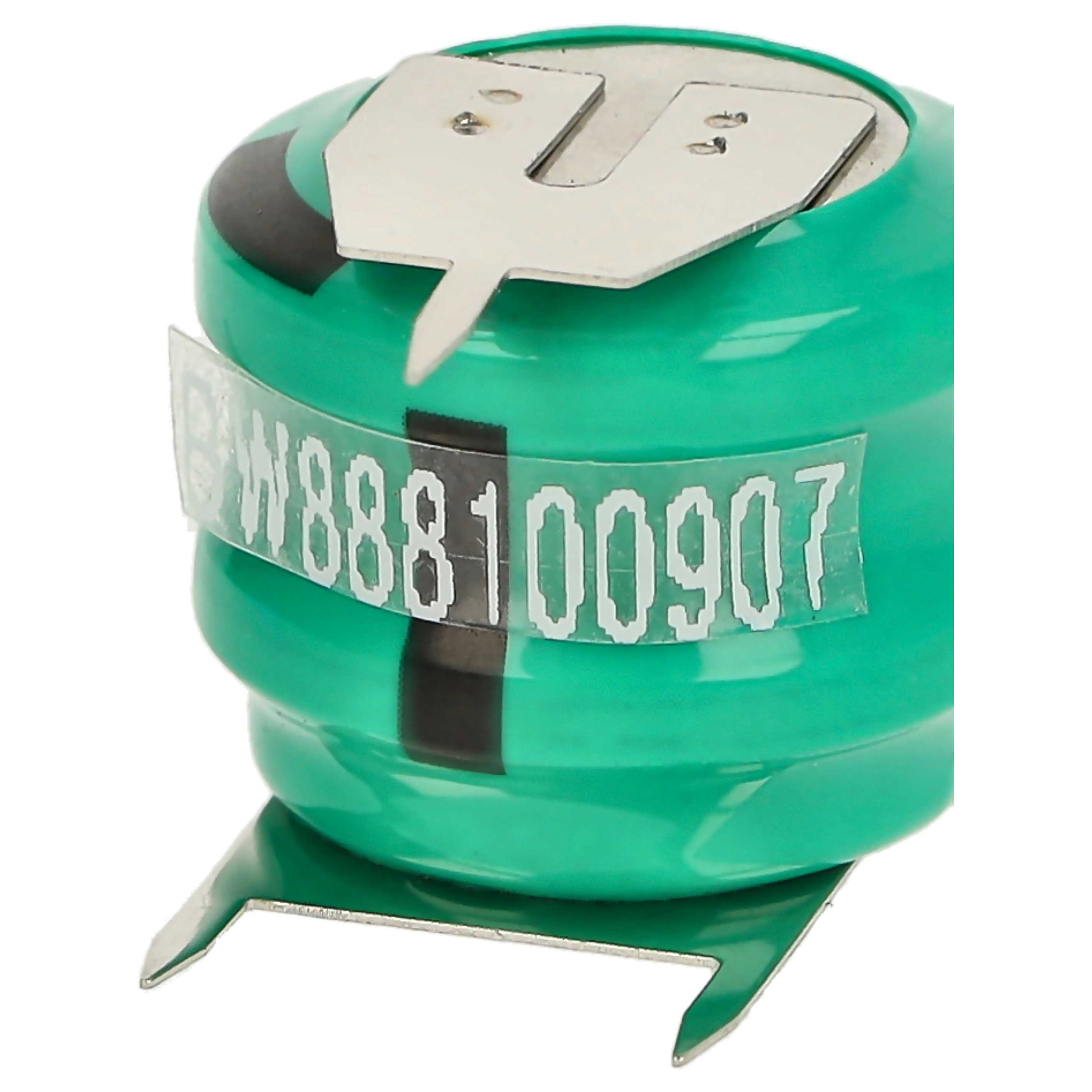 10x Button Cell Battery Type V80H 3 Pins for Model Building Solar Lamps etc. - 80 mAh 2.4 V NiMH