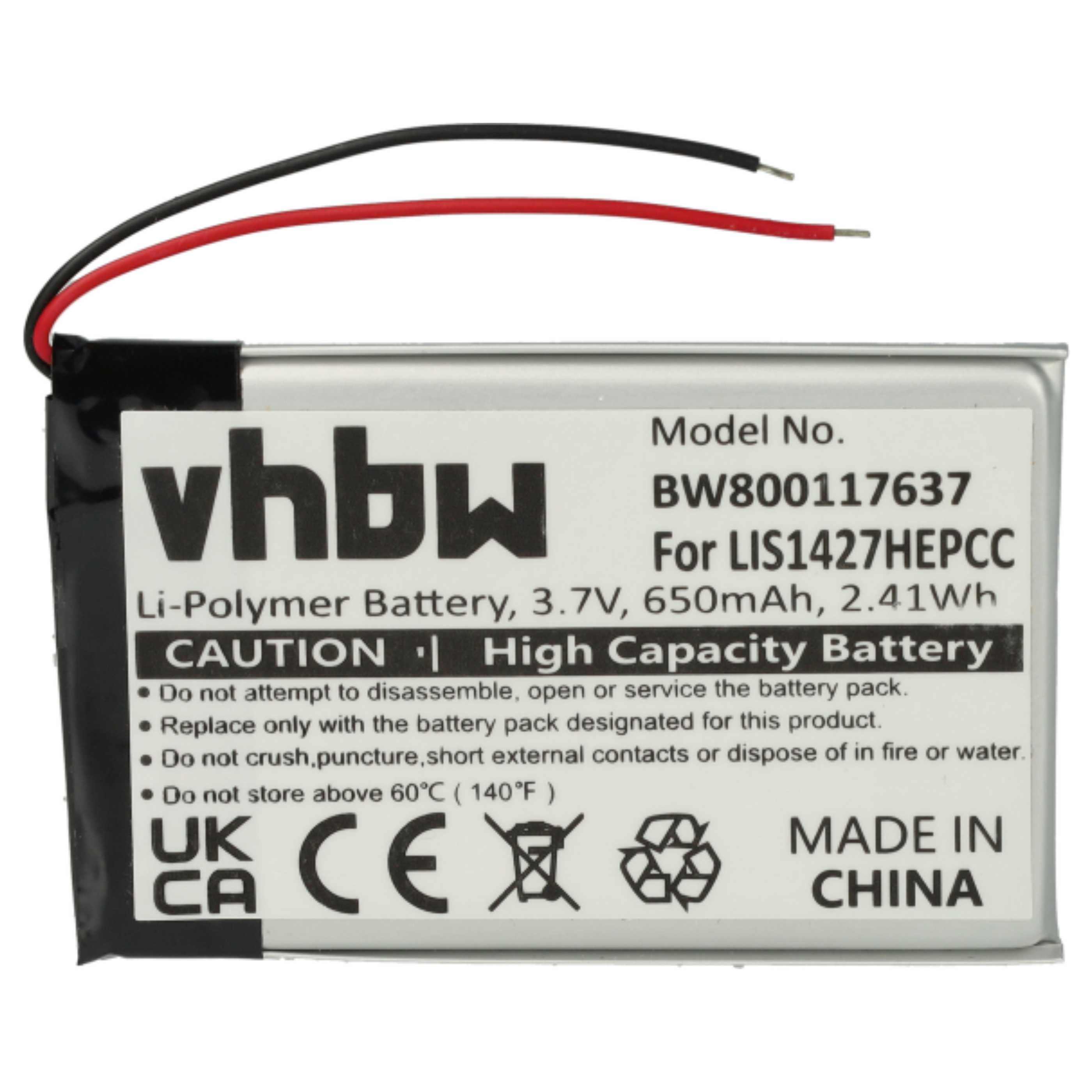 5x Akumulator do słuchawek bezprzewodowych zamiennik Plantronics PR-423350 - 650 mAh 3,7 V LiPo