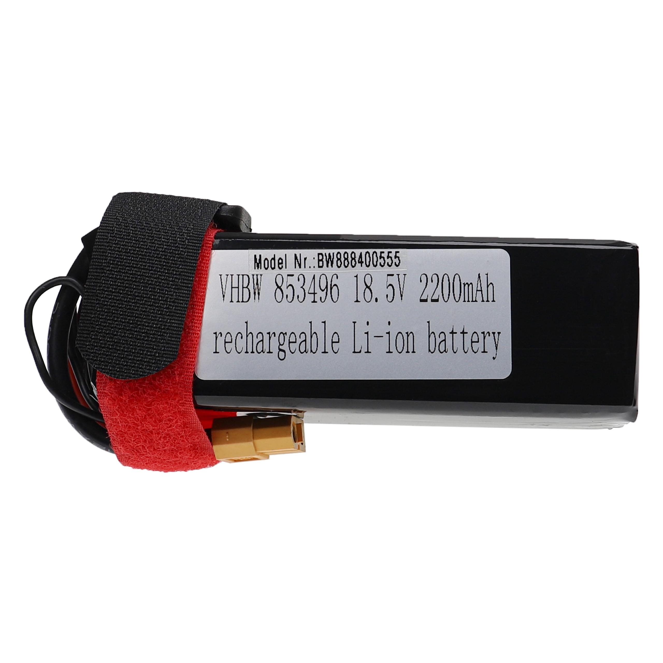 Batería para dispositivos modelismo - 2200 mAh 18,5 V Li-poli, XT60