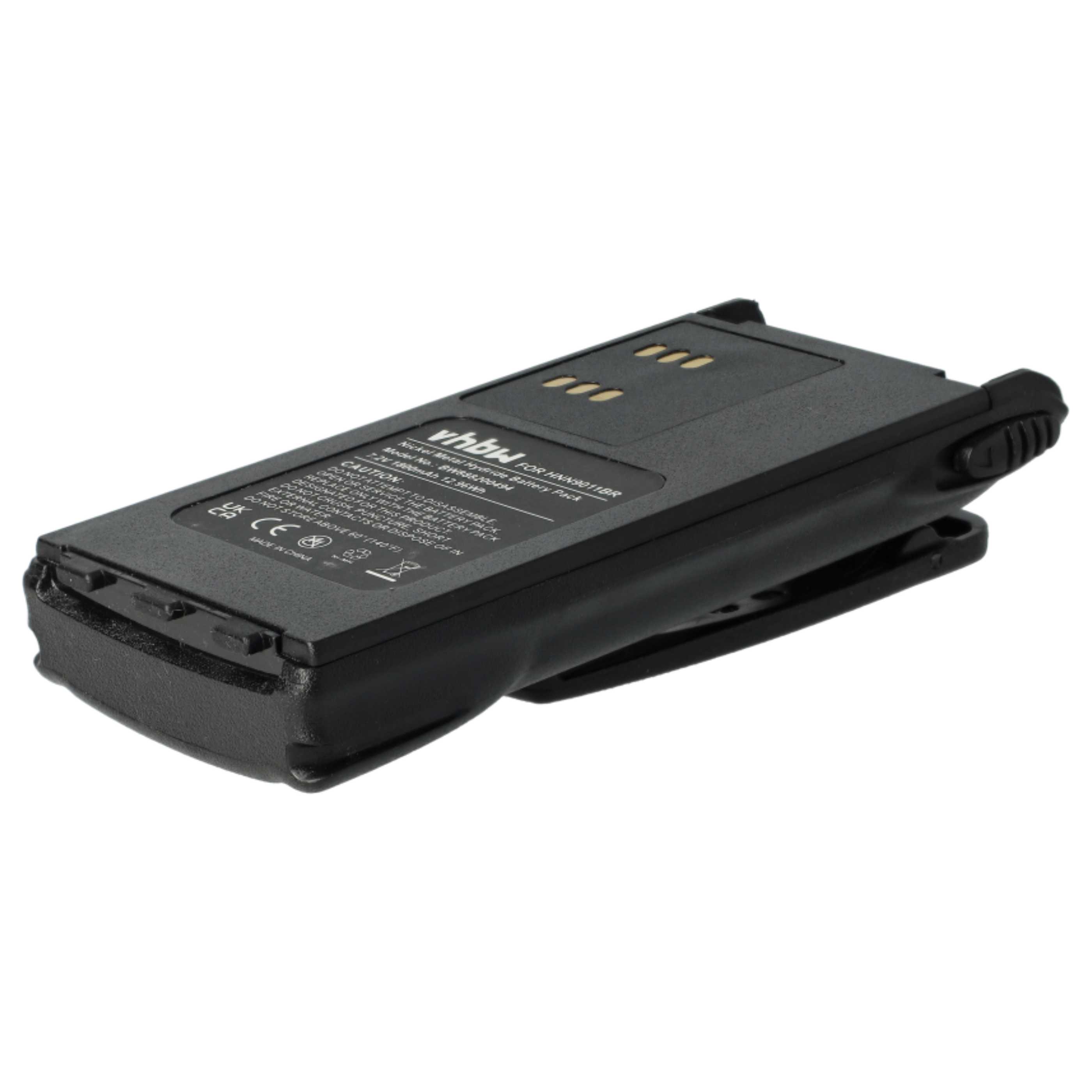 Radio 5x Battery suitable for Motorola GP320, GP340, GP360, GP380 - 1800 mAh 7.2 V NiMH + Belt Clip