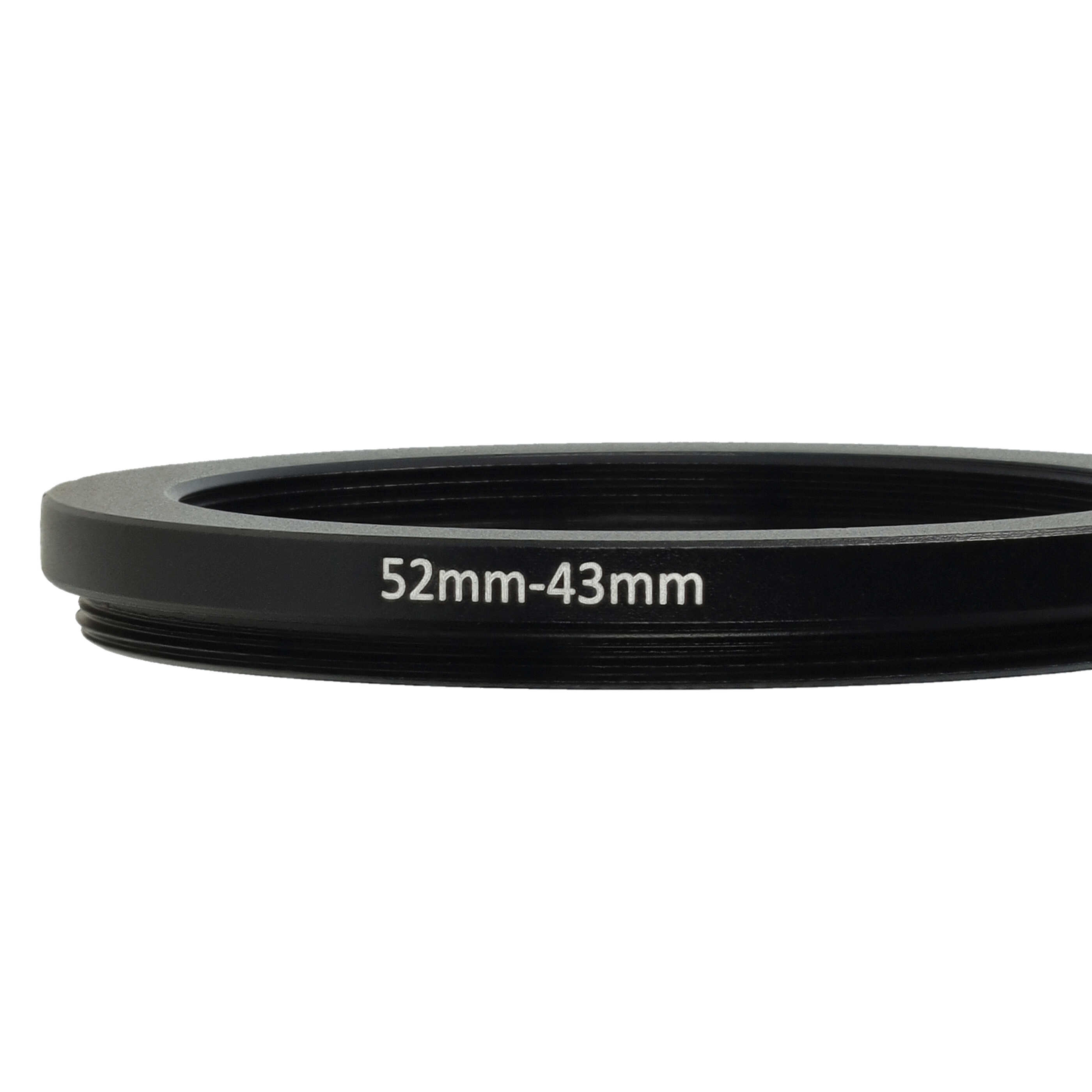 Step-Down Ring Adapter from 52 mm to 43 mm for various Camera Lenses