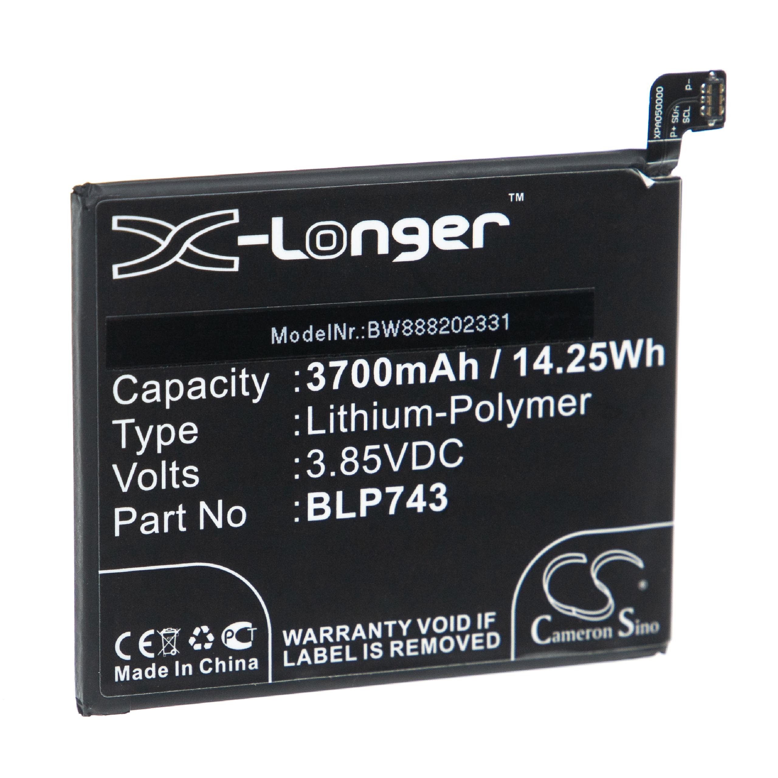 Batteria sostituisce Oneplus BLP743 per cellulare OnePlus - 3700mAh 3,85V Li-Poly