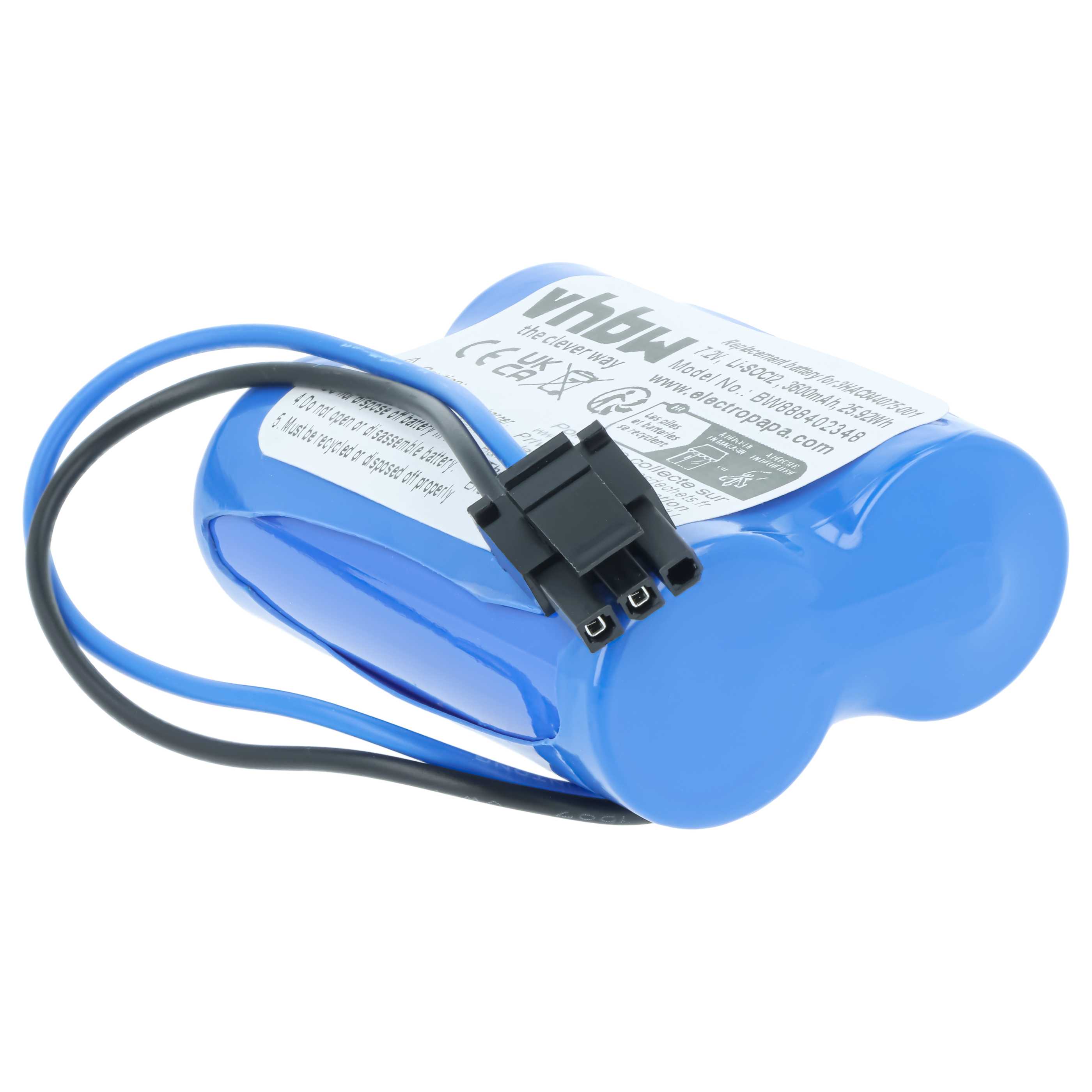 Industrial Robot 2x Battery replaces ABB 3HAC044075-001/01, 3HAC044075-001 - 3600 mAh 7.2 V Li-SOCl2