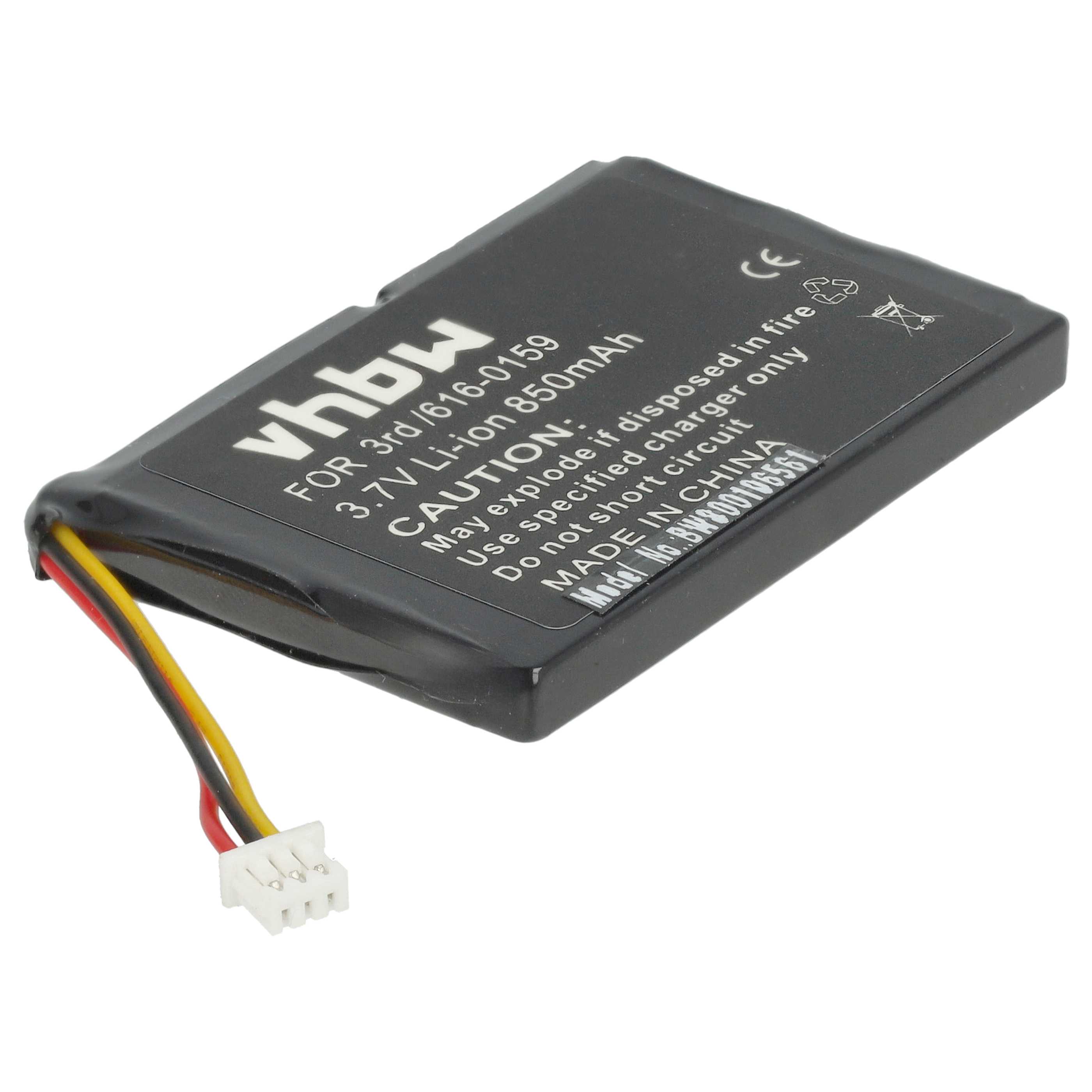 MP3-Player-Akku als Ersatz für Apple 616-0159, E225846 für Apple - 850mAh 3,7V Li-Polymer