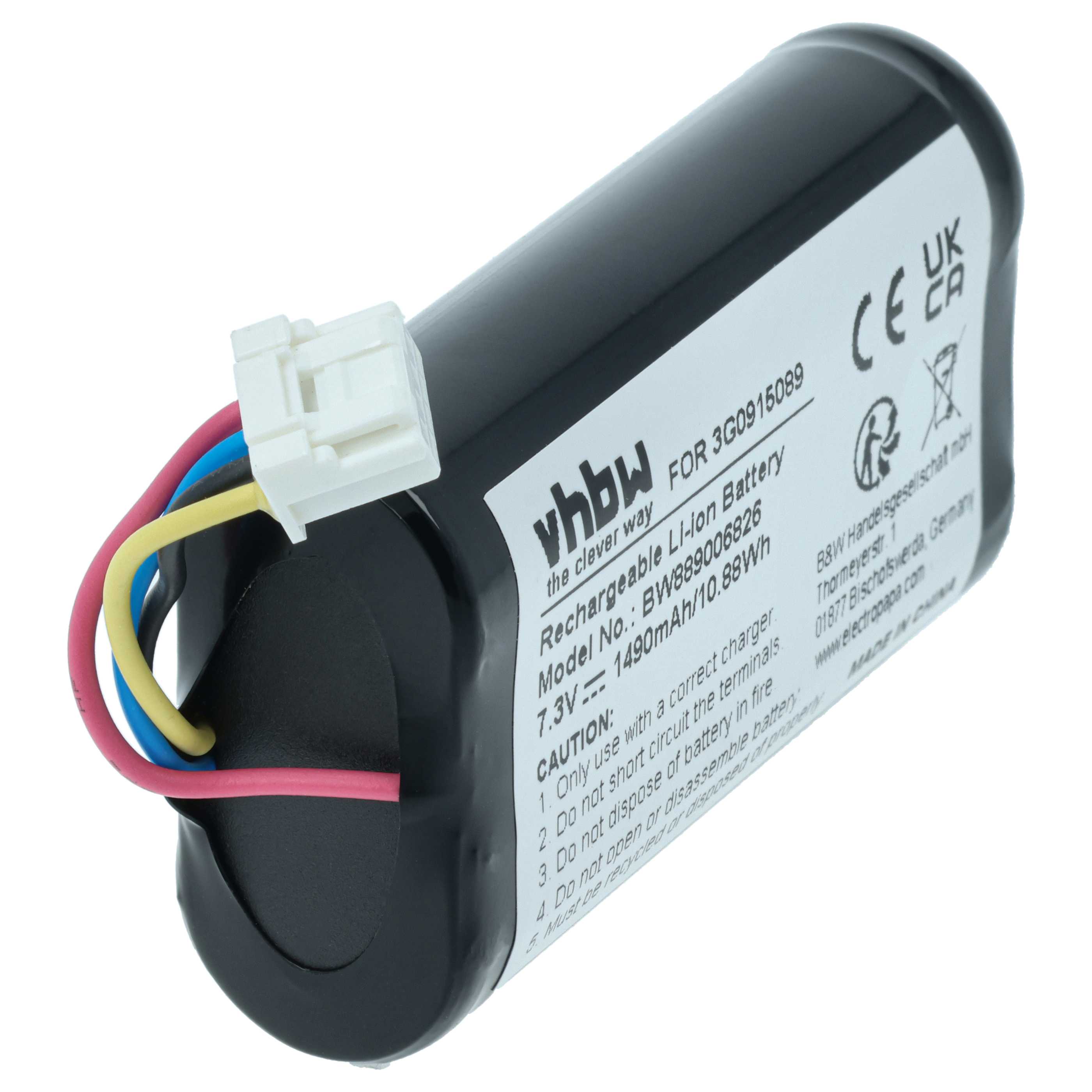 Batteria per computer veicolare sostituisce Audi 3G0915089 - 1,49Ah 7,3V Li-Ion