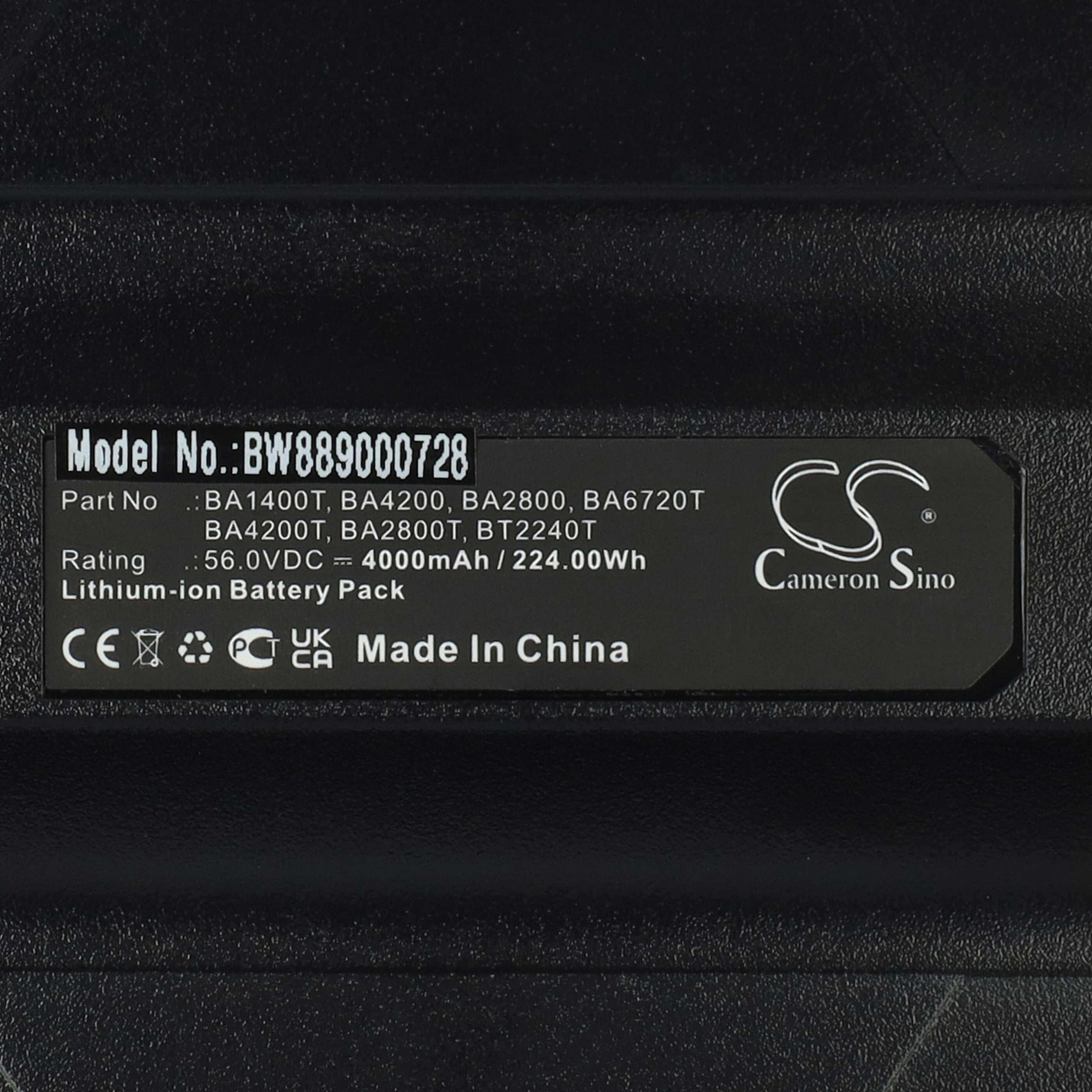 Akumulator do robota koszącego zamiennik EGO BA1400T, BA2800, BA2800T, BA4200 - 4000 mAh 56 V Li-Ion, czarny