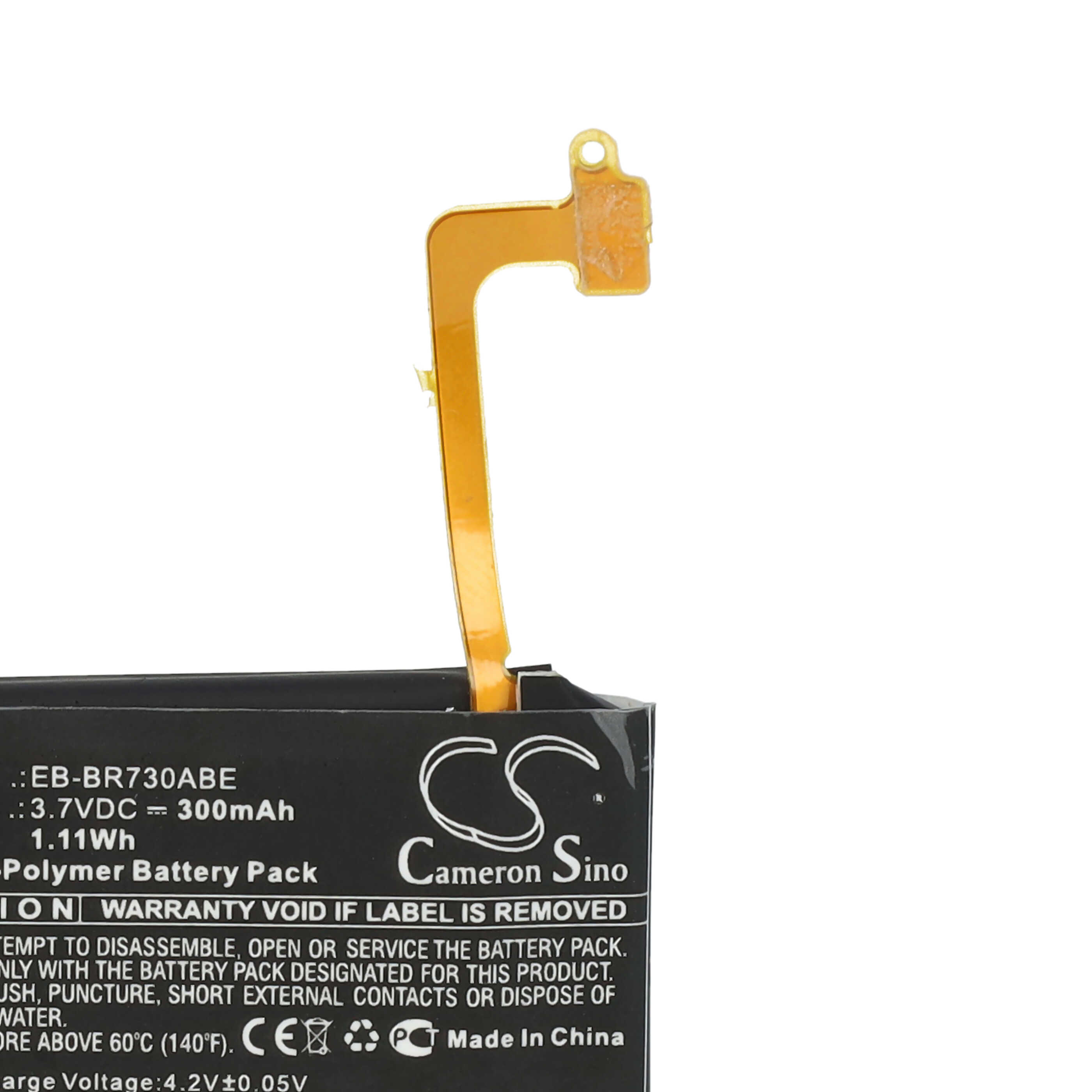 Smartwatch Battery replaces Samsung EB-BR730ABE, GH43-04538B - 300 mAh 3.7 V Li-polymer + Tools