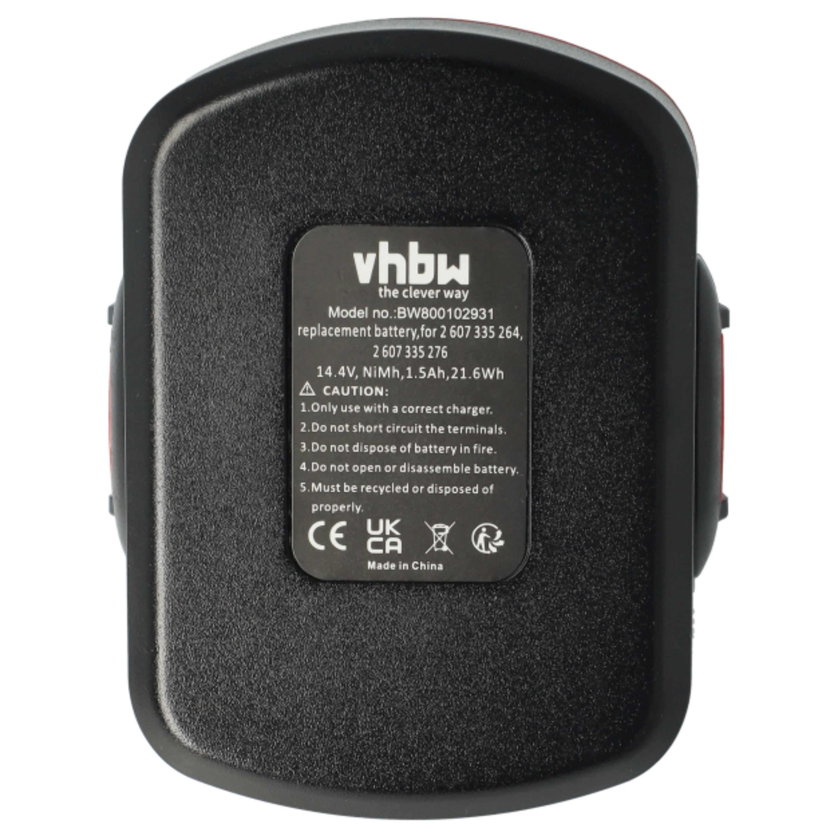 3x Battery replaces Bosch 2 607 335 263, 1617S0004W Electric Power Tool - 1500 mAh, 14.4 V, NiMH