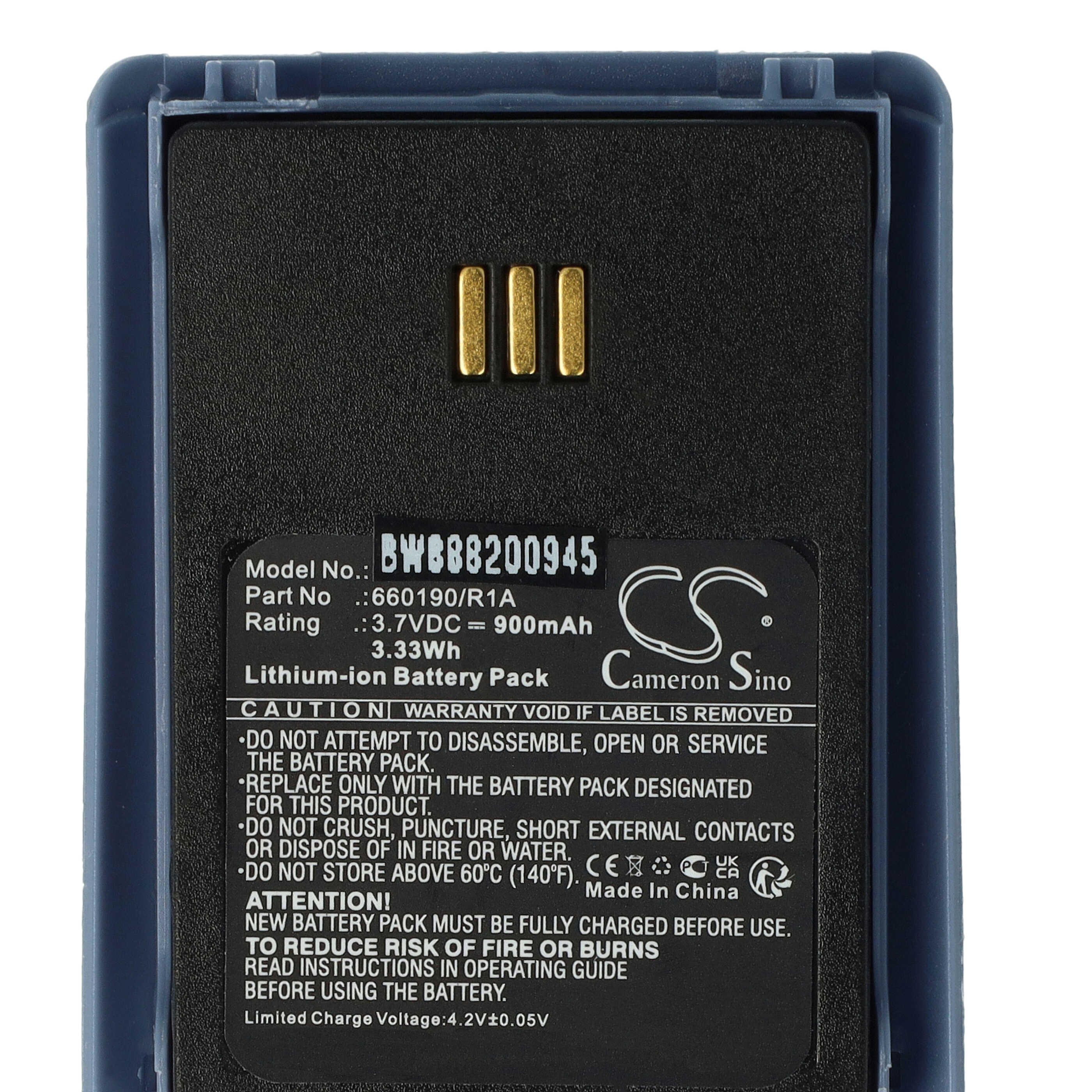 Landline Phone Battery Replacement for Alcatel 3BN78404AA, WH1-EABA/1A1, 0480468 - 900mAh 3.7V Li-Ion