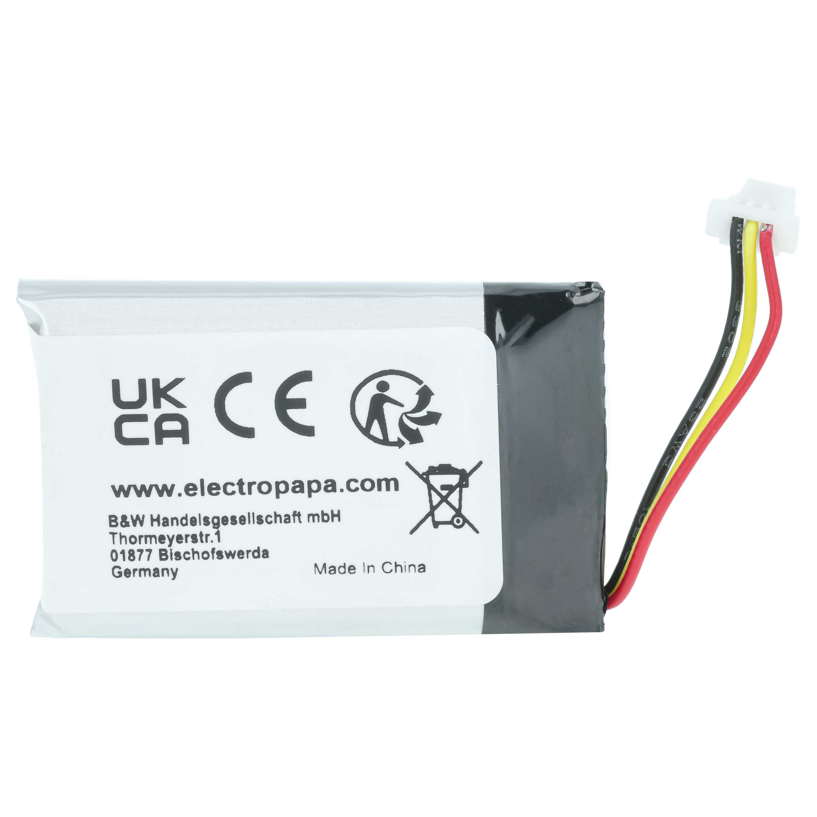 Videocamera Battery replaces Mio 582535, 1ICP6/26/36 - 450 mAh 3.7 V Li-polymer