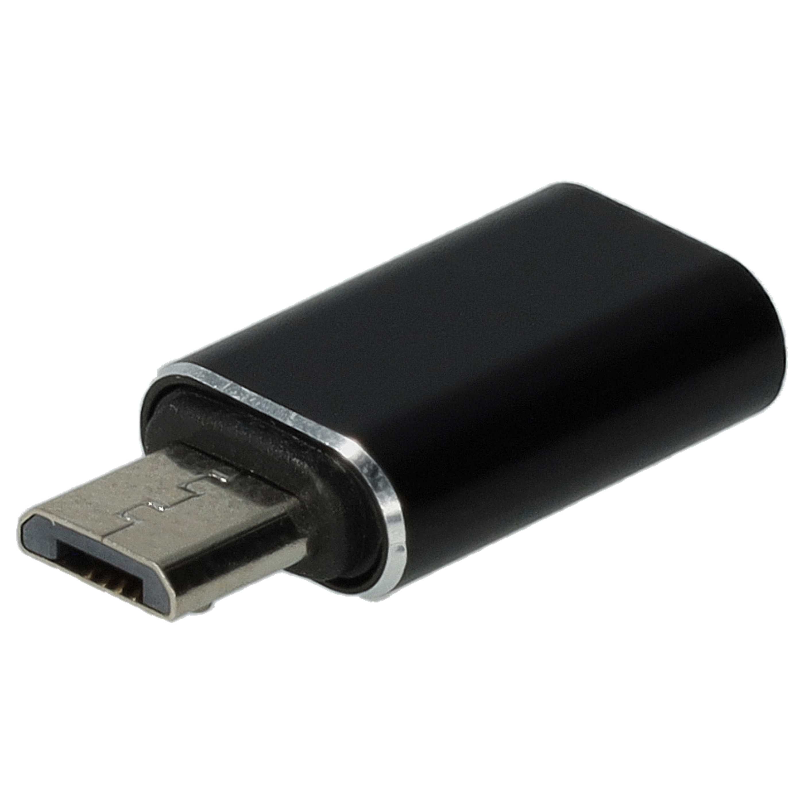 Adattatore da USB C (f) a Micro-USB (m) per smartphone, tablet, notebook - adattatore di ricarica, nero