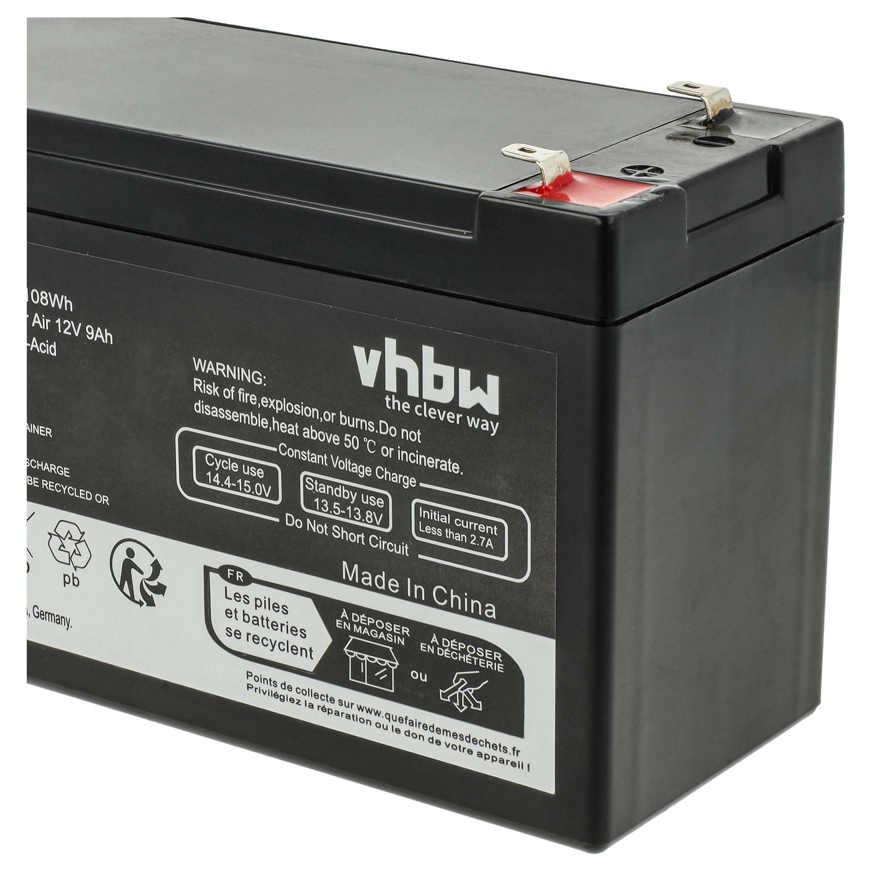 Batería reemplaza Panasonic UP-VW1245P1, UP-RW1245P1 para (9000 mAh, 12 V, AGM)
