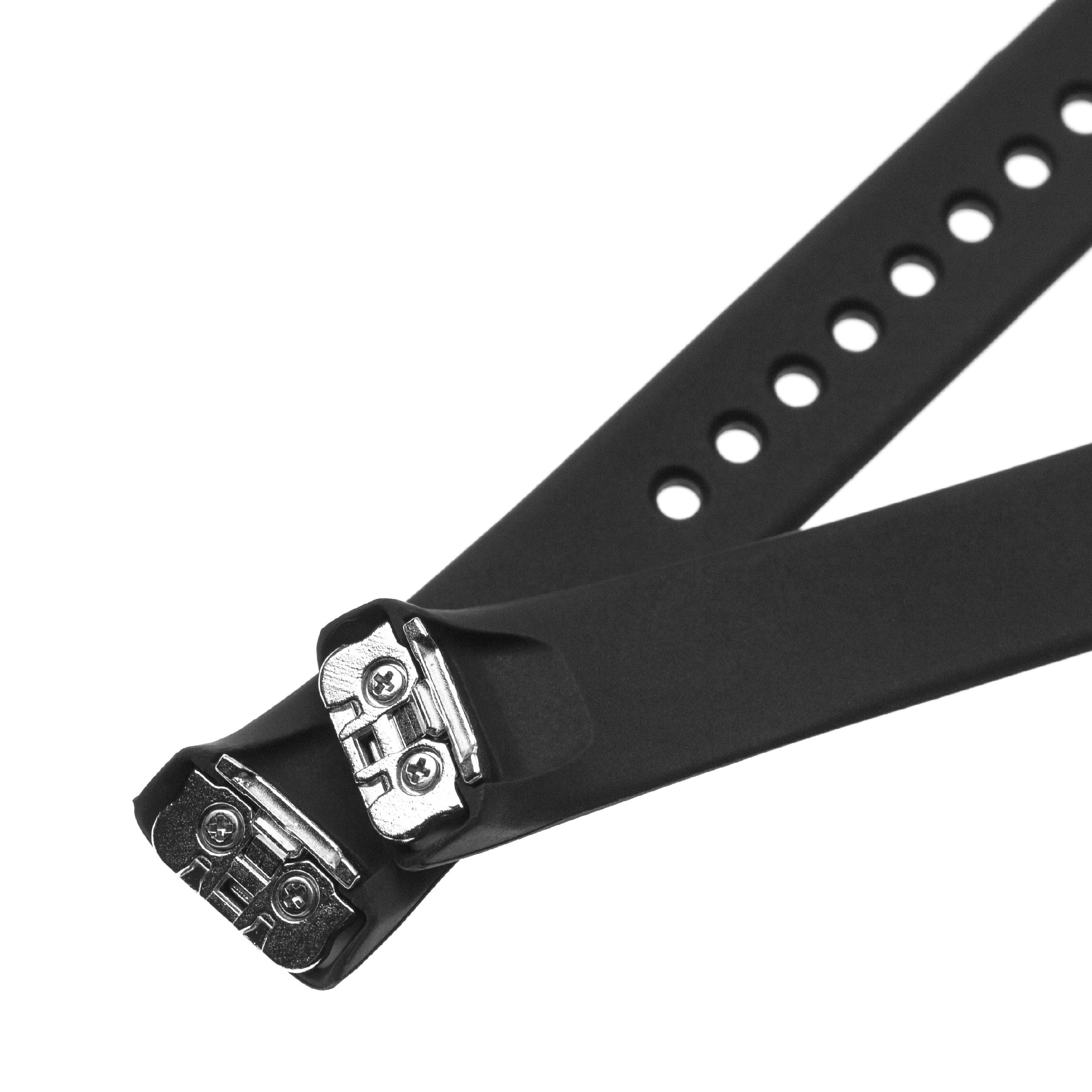 Armband für Samsung Galaxy Fit Smartwatch - 11,5 + 8,9 cm lang, 17mm breit, Silikon, schwarz