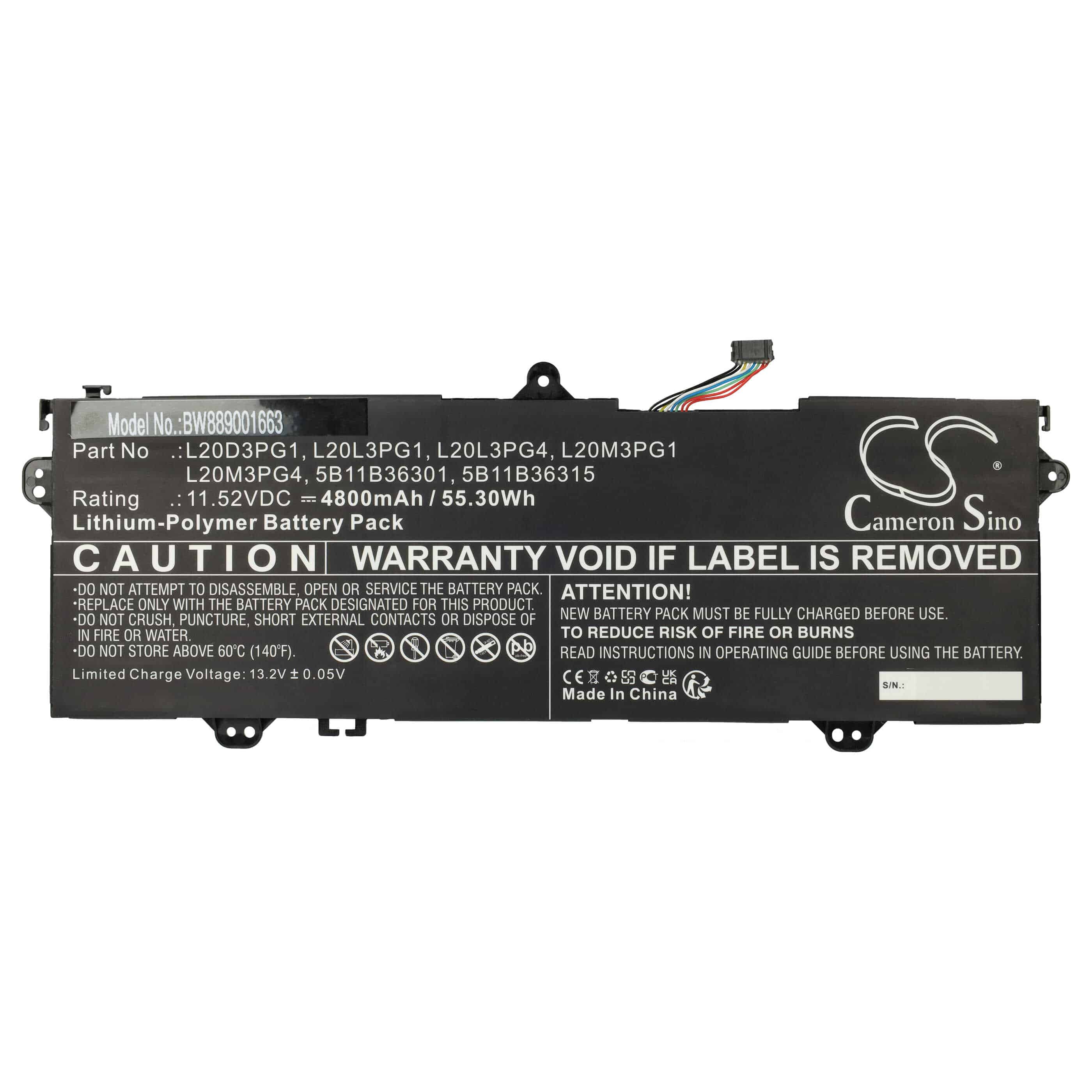 Akumulator do laptopa zamiennik Lenovo 5B11B36301, 5B11B36315, 5B11C87805, 5B11C87807 - 3850 mAh 15,44 V LiPo