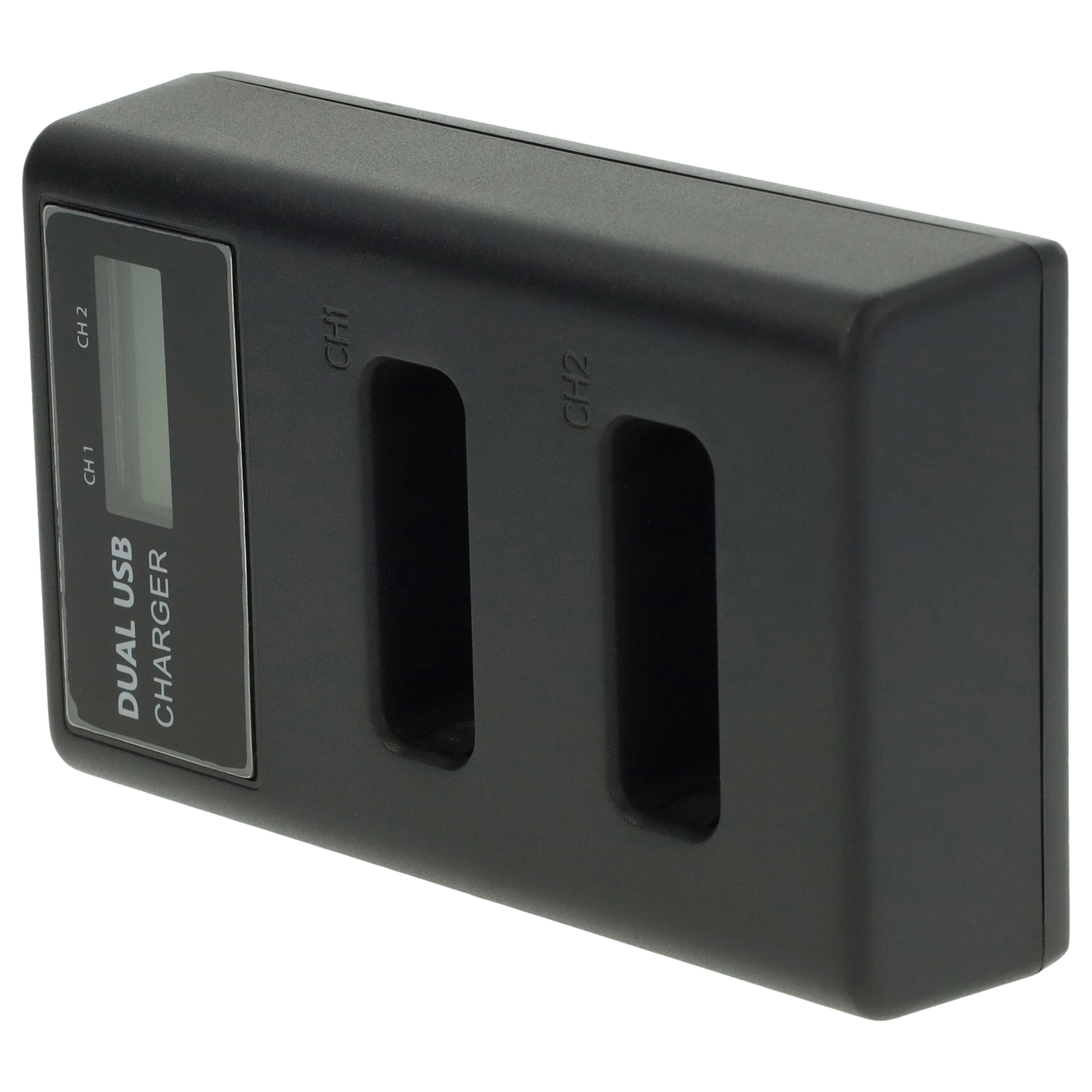 Chargeur Micro-USB + USB-C + câble Micro-USB pour appareil photo Canon PowerShot SX620HS, G7X MARK 2, G7X II, 