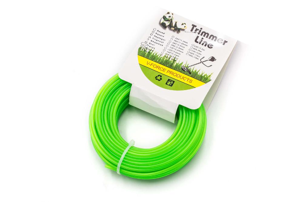 Line suitable for Bosch Makita Lawn Mower, Grass Trimmer - Trimmer Line Green, 2.4 mm x 15 m, Round