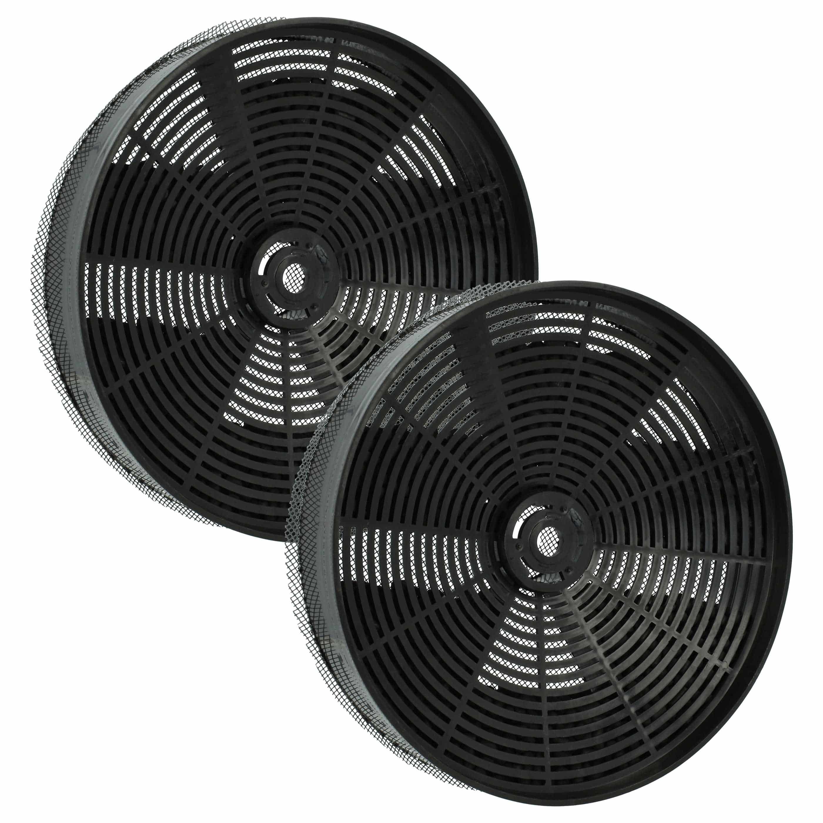 2x Filtres à charbon actif remplace 50290909006, 902979379, 50246307008 pour hotte Zanussi - avec toile tendue