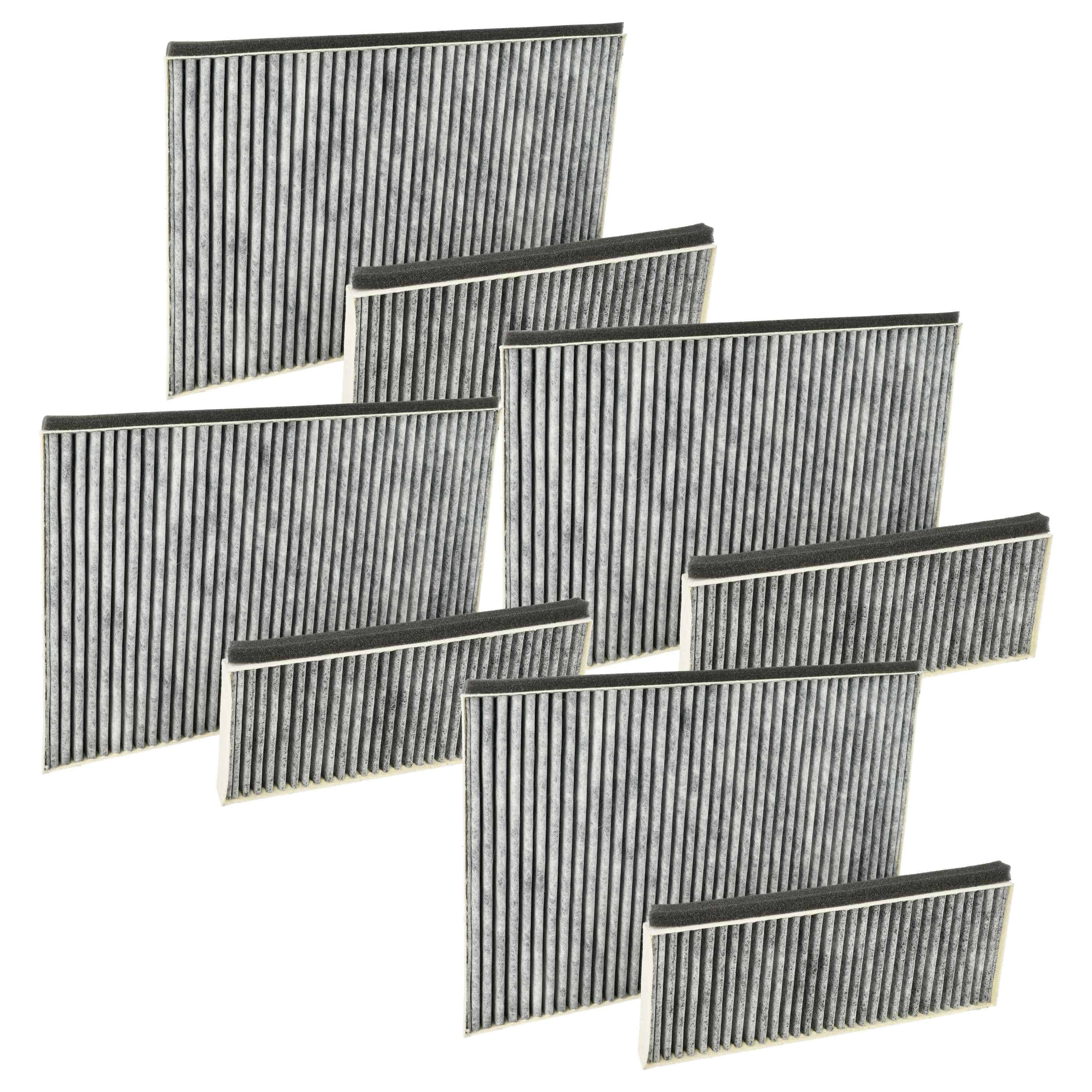 8x filtres pour hotte aspirante remplacement pour Alapure HFK8700 - filtre à charbon actif