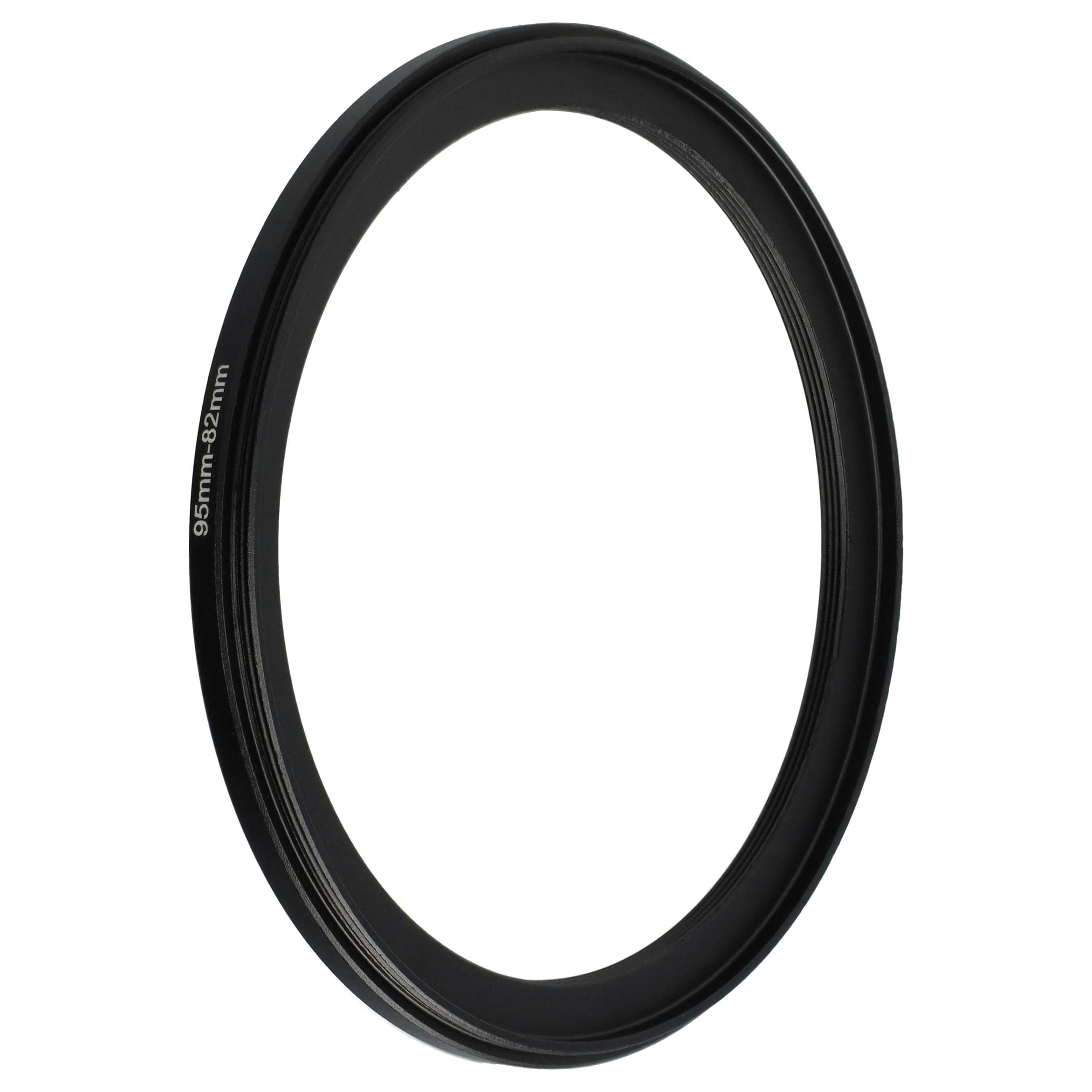 Step-Down-Ring Adapter von 95 mm auf 82 mm passend für Kamera Objektiv - Filteradapter, Metall, schwarz