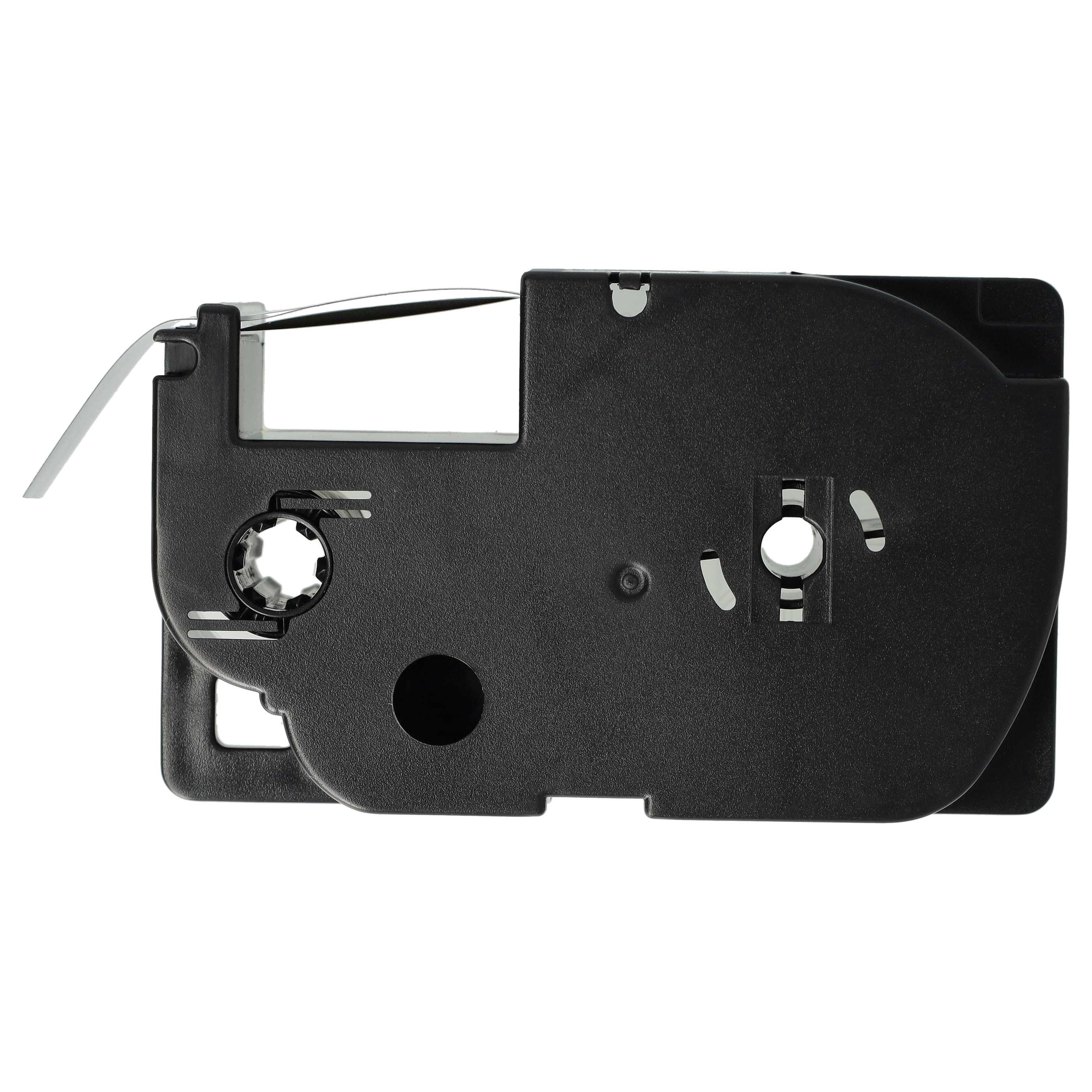 Label Tape replaces Casio XR-18SR1, XR-18SR - 18 mm Black to Silver