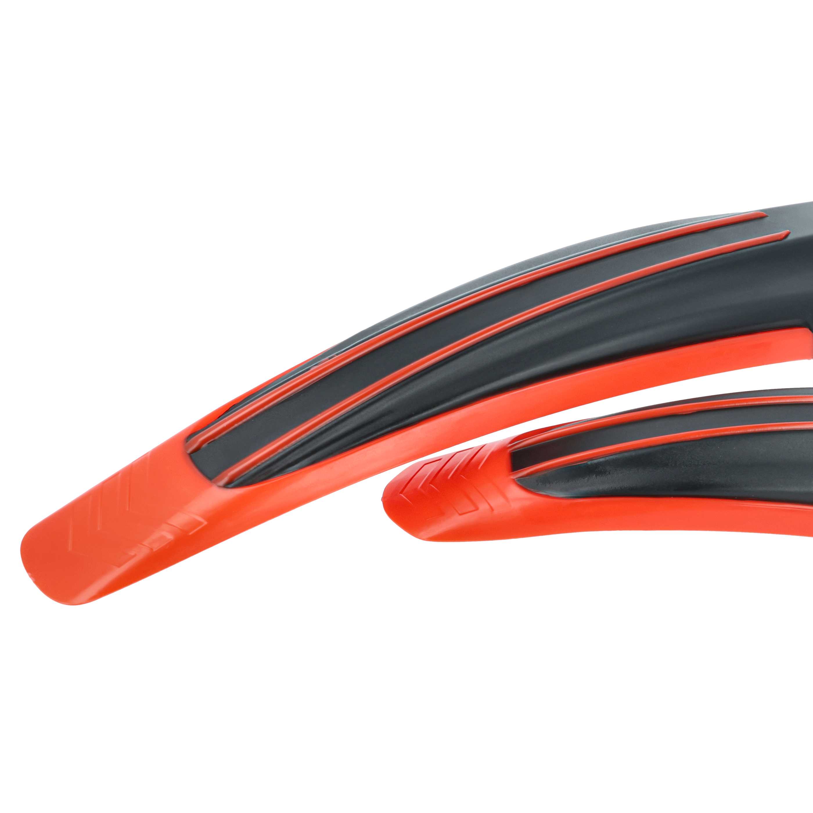 2x Mud Guard for Front Wheel, Back Wheel suitable for Mountain Bikes with 24/26" Tyres - black / red