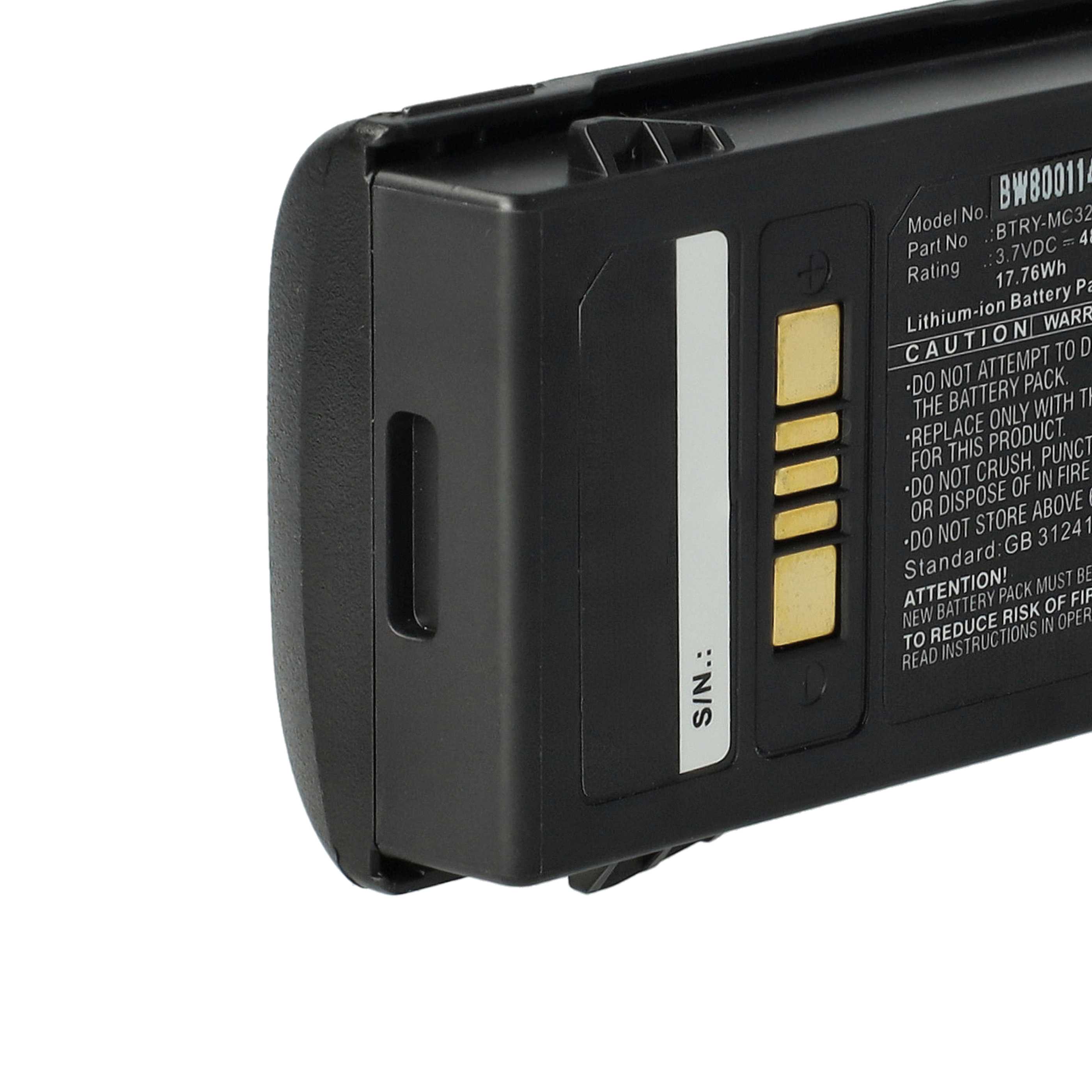 Batteria per lettore di codici a barre, POS sostituisce Motorola BTRY-MC32-01-01 - 4800mAh, 3,7V Li-Ion