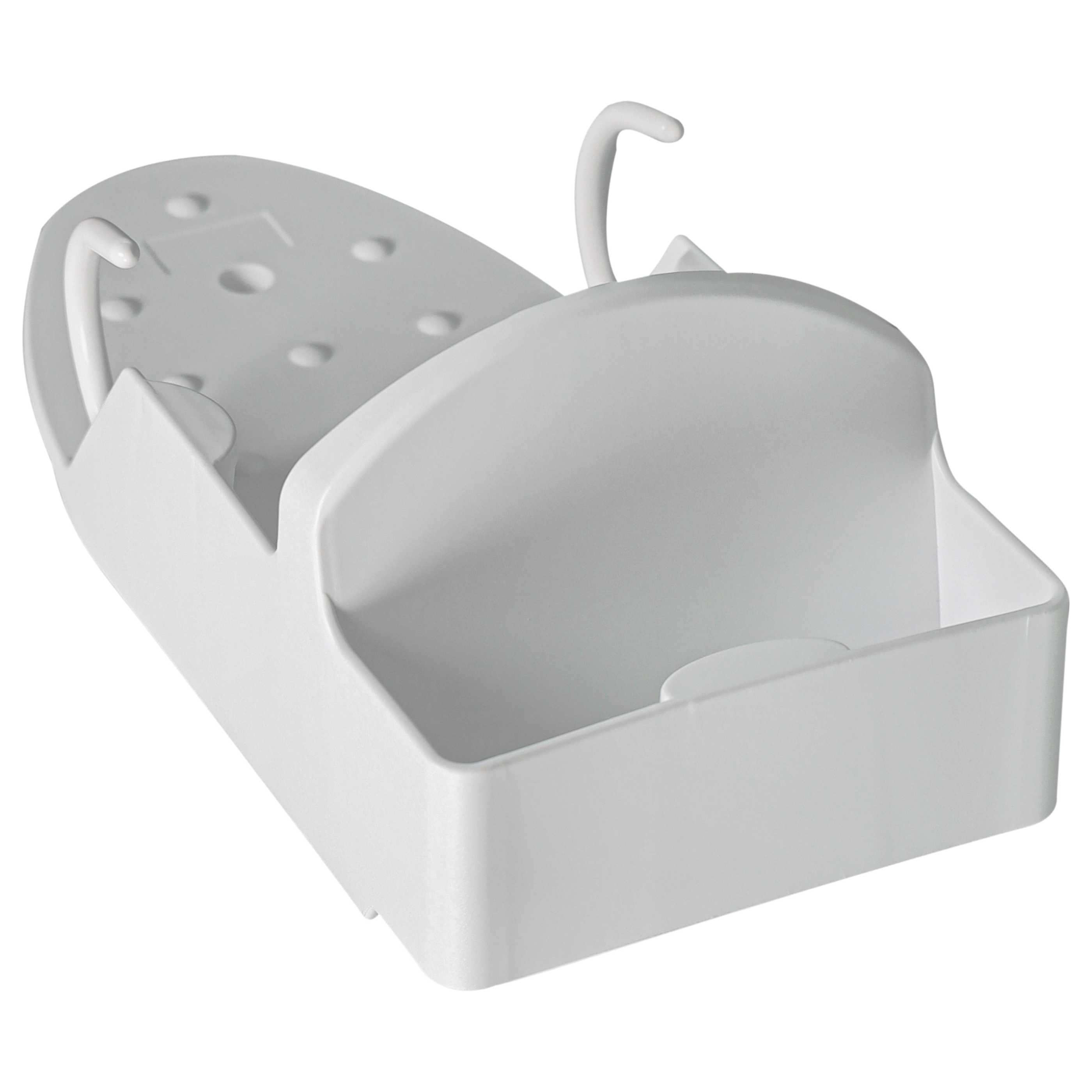Supporto da parete per ferro e asse da stiro - 11,5 x 22,5 x 9 cm, bianco