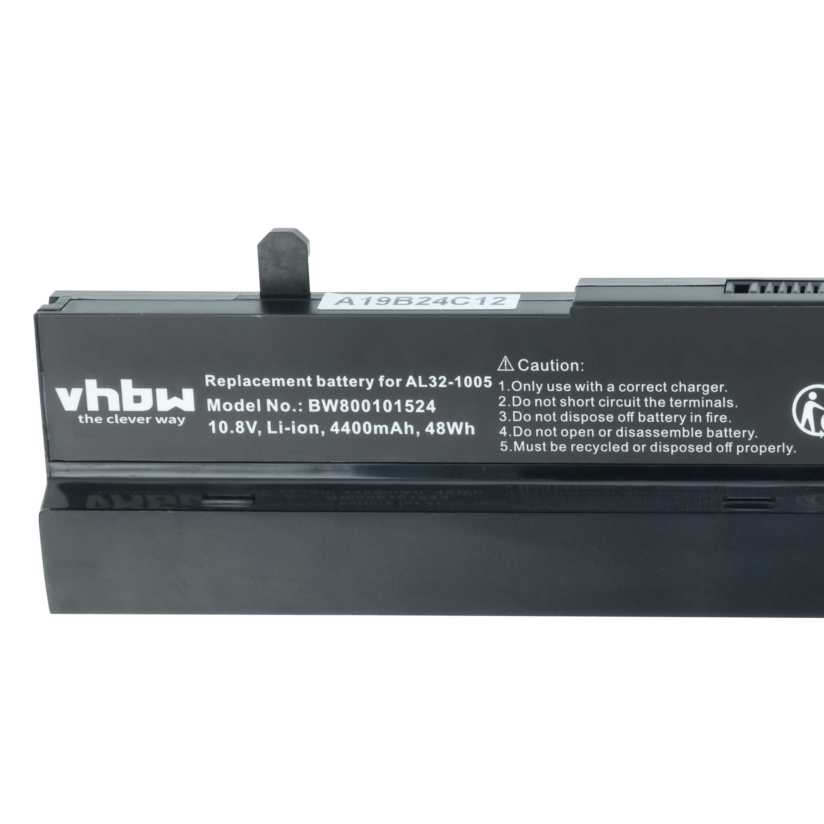 Batteria sostituisce Asus 70-OA1B1B2100, 0B20-00KA0AS, 90-OA001B9000 per notebook - 4400mAh 11,1V Li-Ion nero