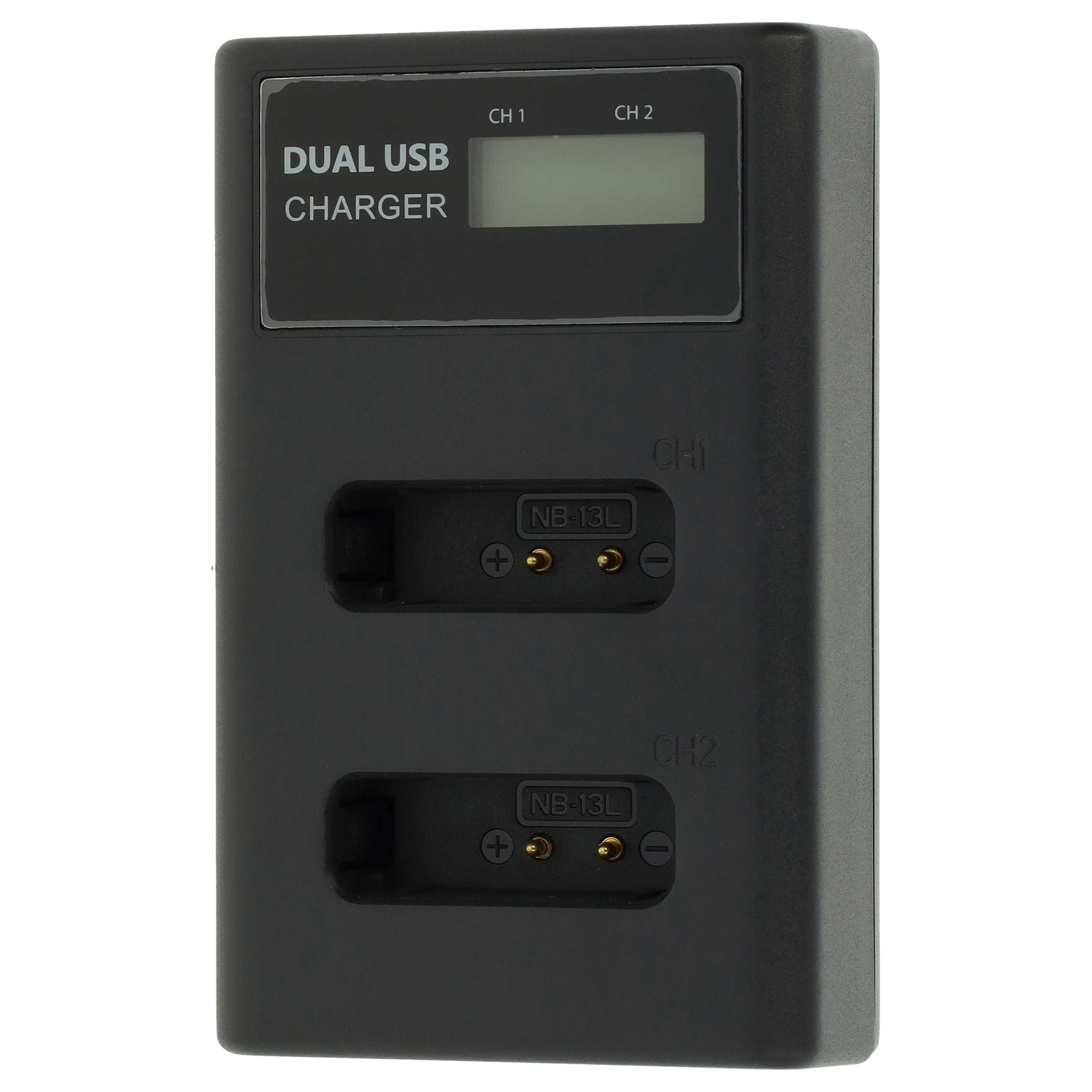Chargeur Micro-USB + USB-C + câble Micro-USB pour appareil photo Canon PowerShot SX620HS, G7X MARK 2, G7X II, 