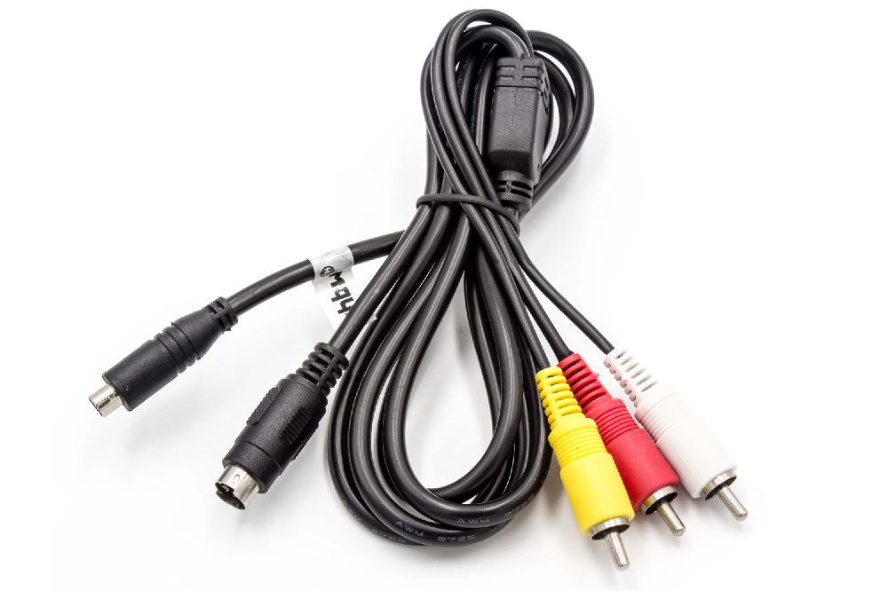 vhbw Camcorder Video Cable for Sony DCR-DVD101E Digital Camera Videocamera - AV Cable