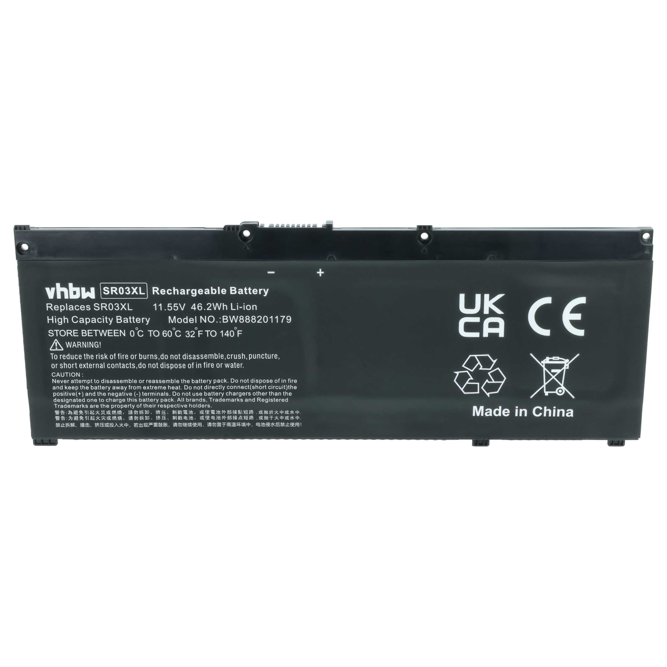 Akumulator do laptopa zamiennik HP L08855-855, HSTNN-IB8L, SR03XL, L08934-1B1 - 4000 mAh 11,55 V LiPo, czarny