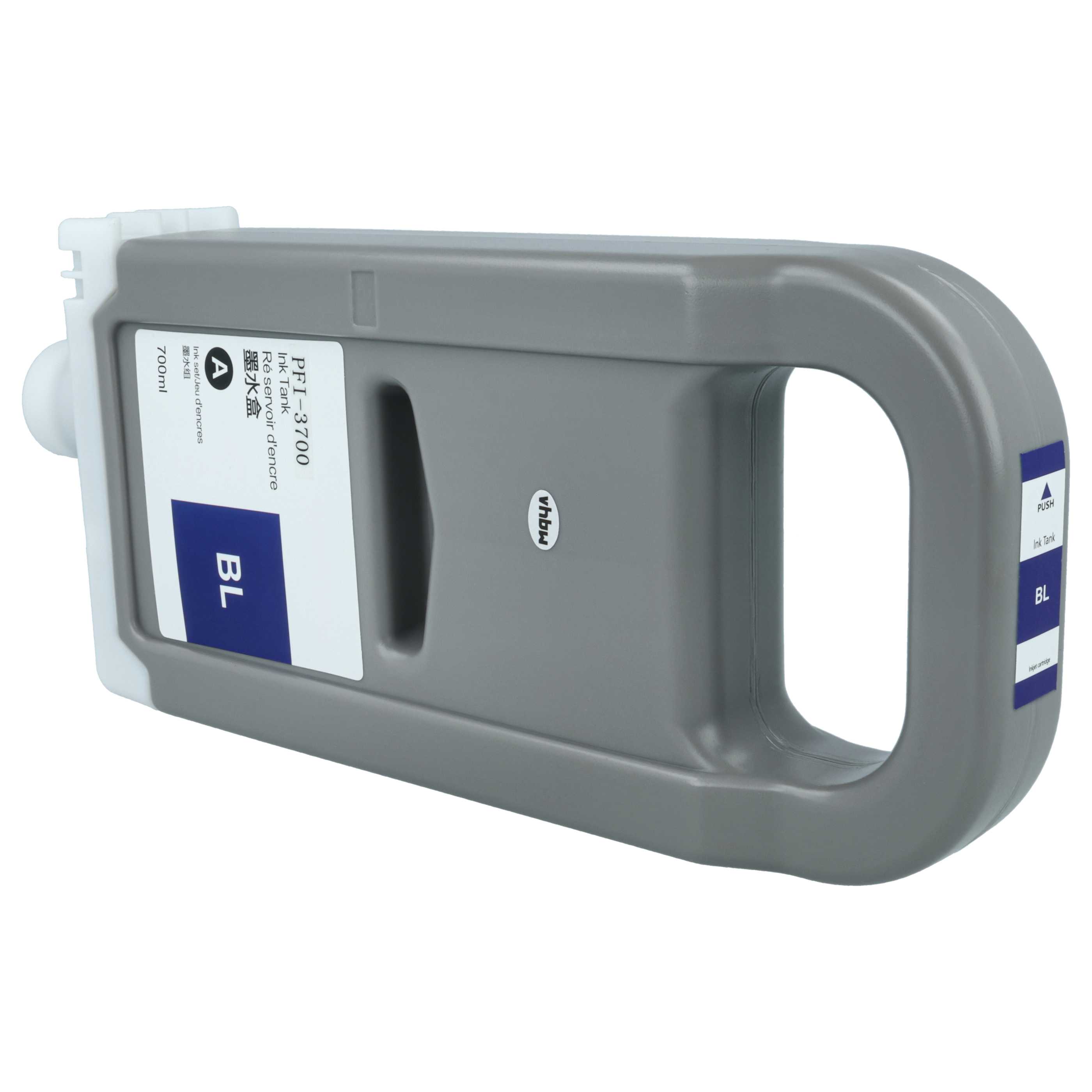 Ink Cartridge as Exchange for Canon PFI-3700 B for Canon Printer - Blue 700 ml